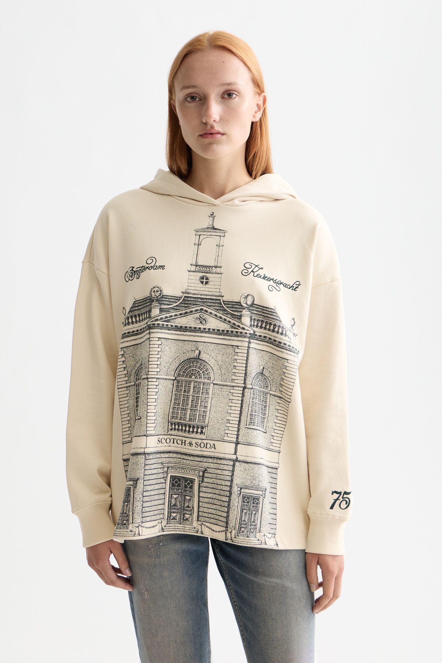 750 YEARS ARTWORK HOODIE SANDSHELL 1