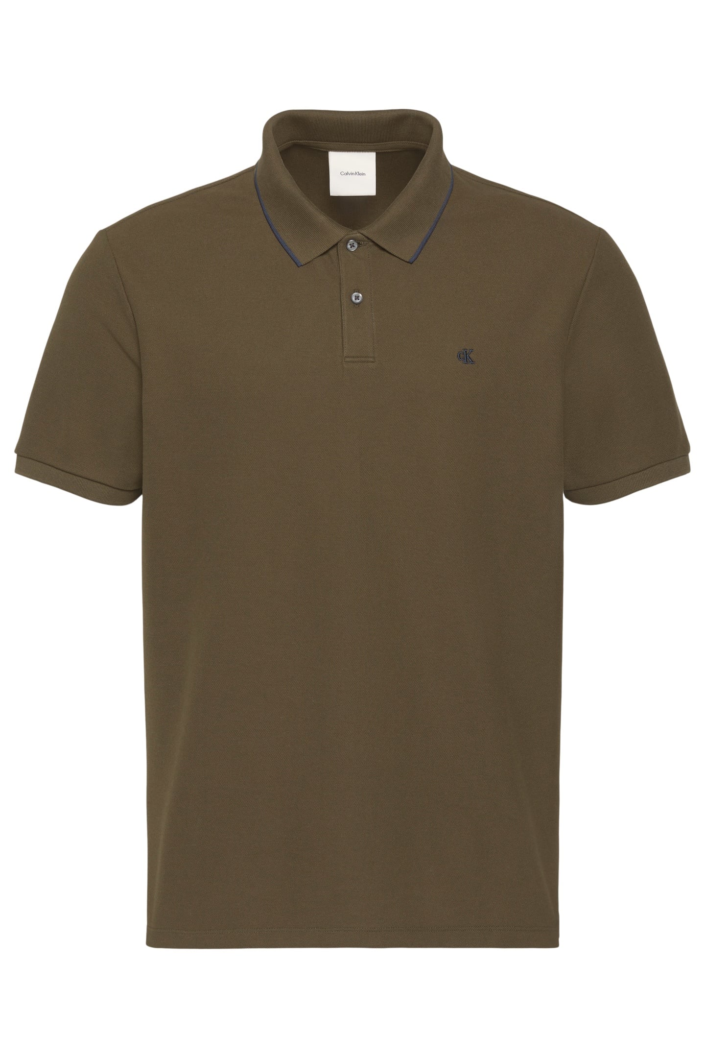 SS REFINED PIQUE TIP POLO CRUDE GREEN 4