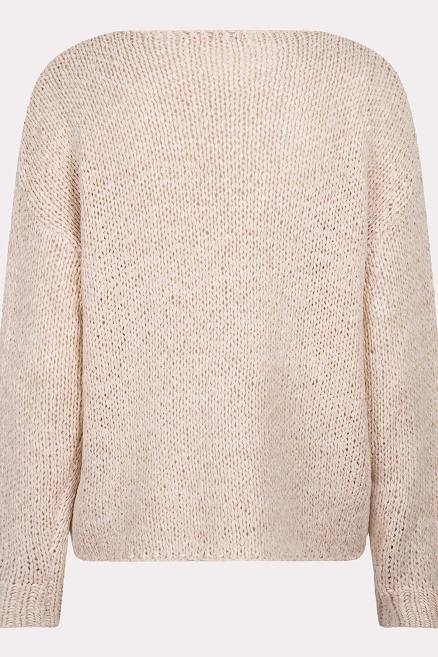 SWEATER V-NECK TAPE YARN SAND 6