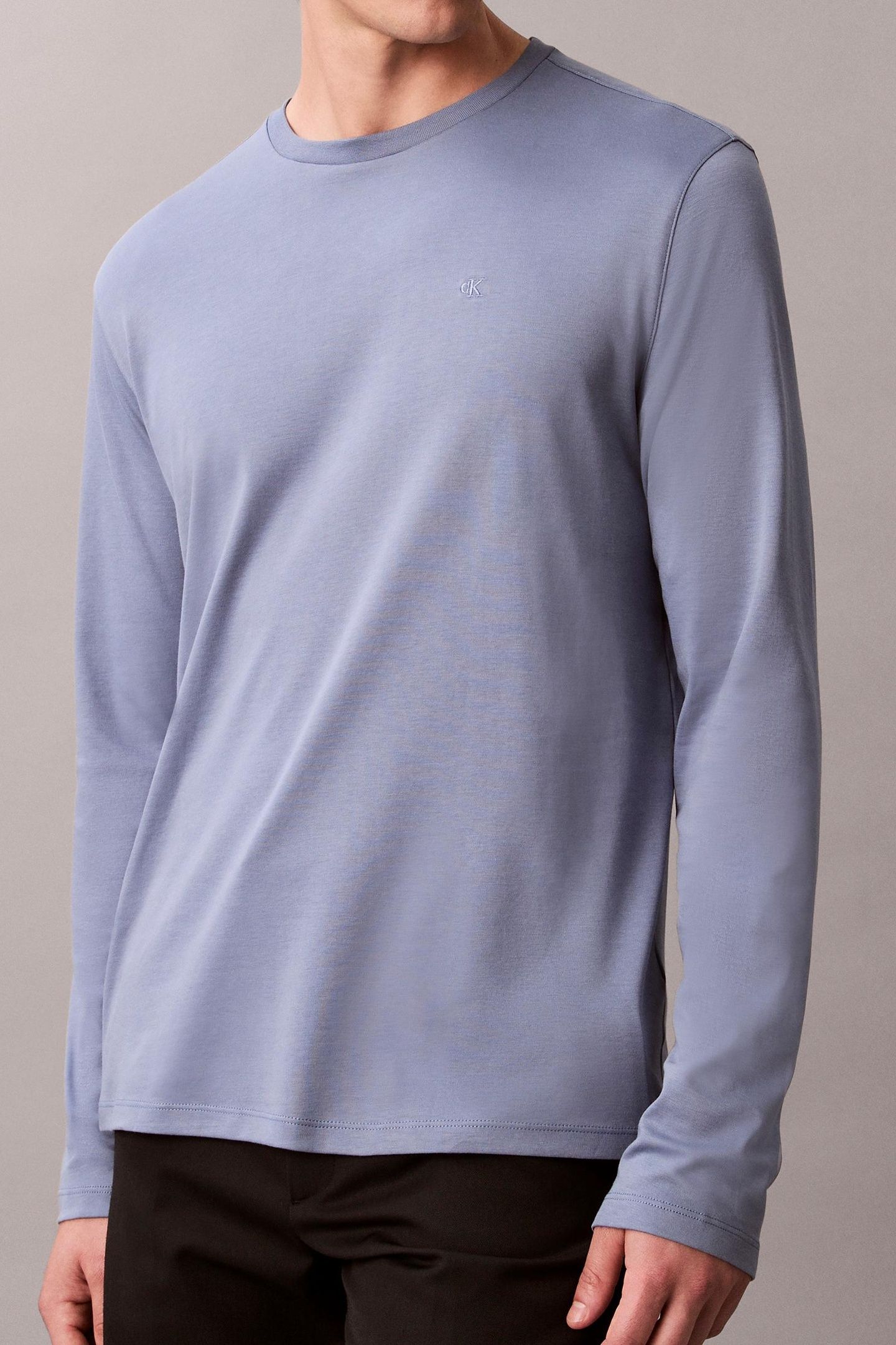 LS SUPIMA INTERLOCK TEE DUSTY SAILOR BLUE 3