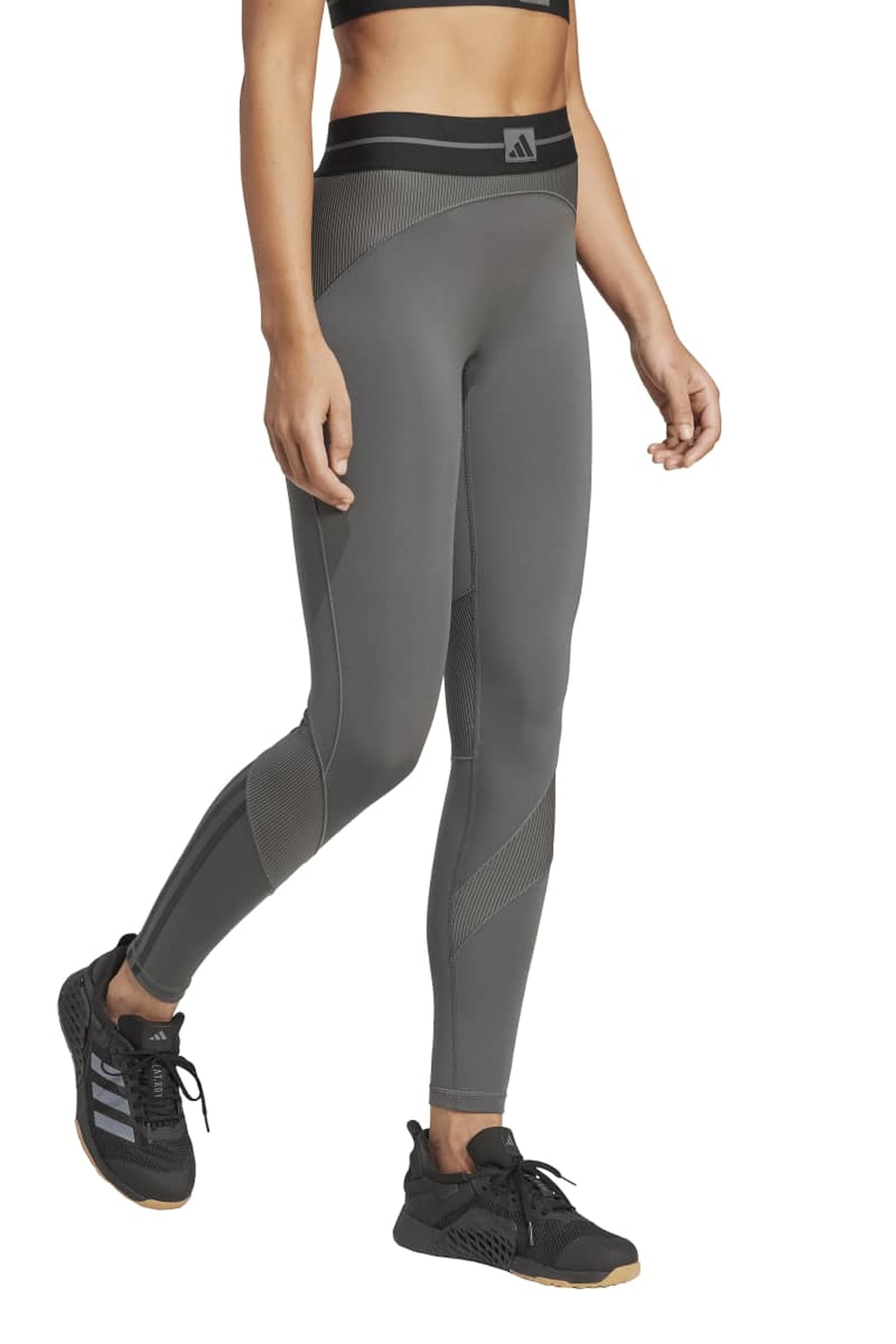 PERFORMANCE HYPERGLAM RIB 1/1 LEGGINGS GREY SIX 1