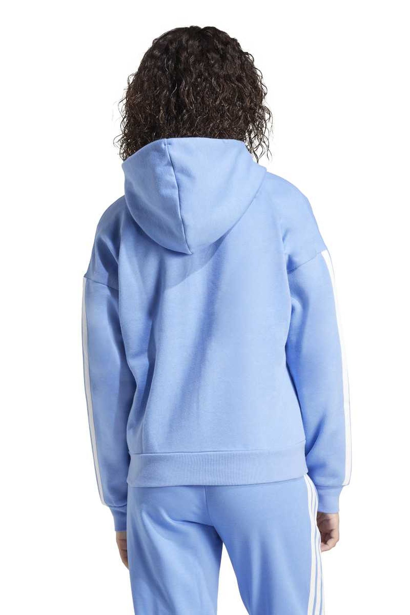 SPORTSWEAR ESSENTIALS 3-STRIPES FULL-ZIP FLEECE HOODIE BLUE 2