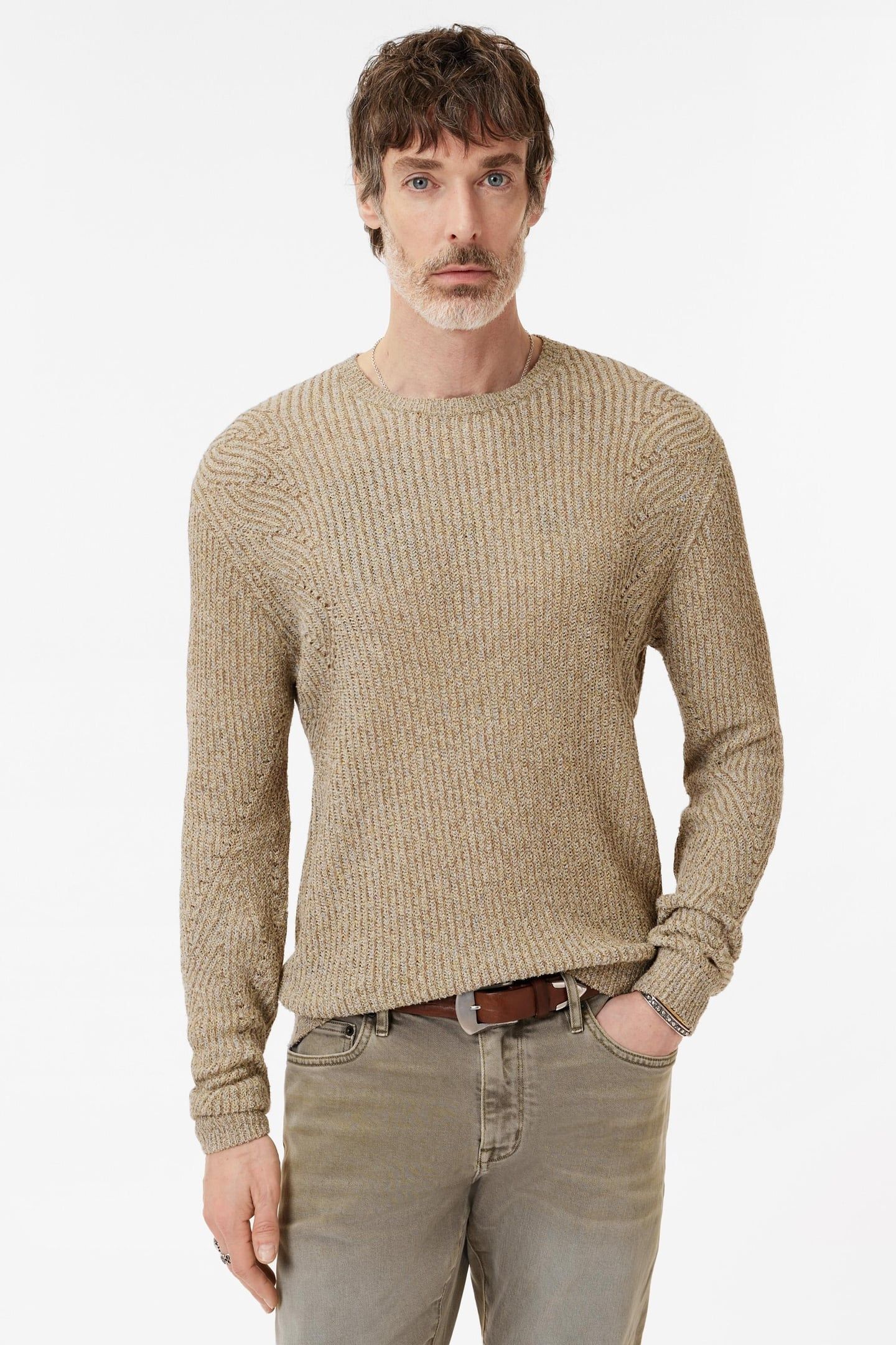 VEJANO REGULAR FIT CREWNECK WITH ANGULAR CORK 1