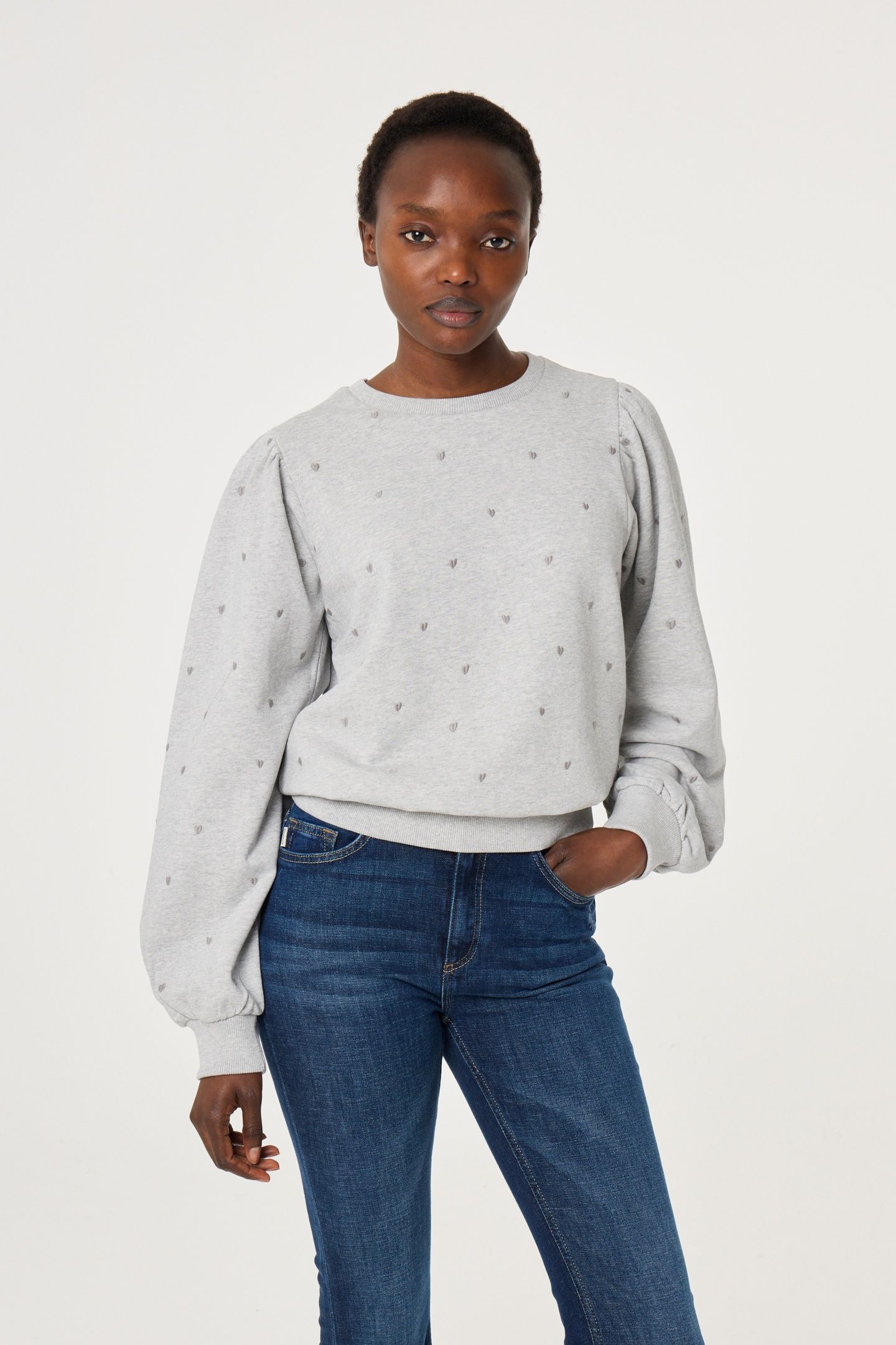 DINA SWEATER GREY MELANGE 1