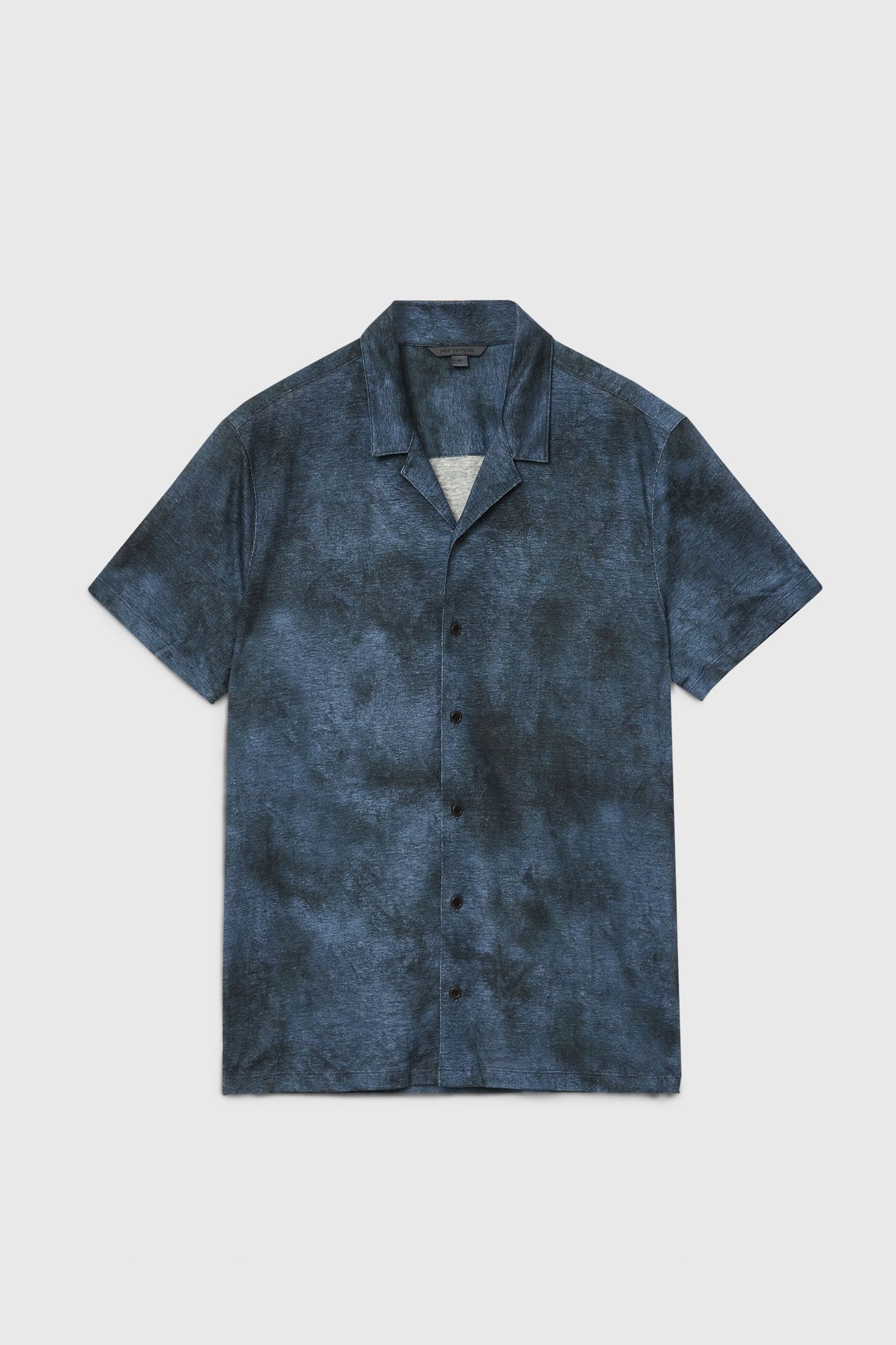 AGOSTA EASY FIT SS CAMP COLLAR SHIRT WIT STEEL BLUE 2
