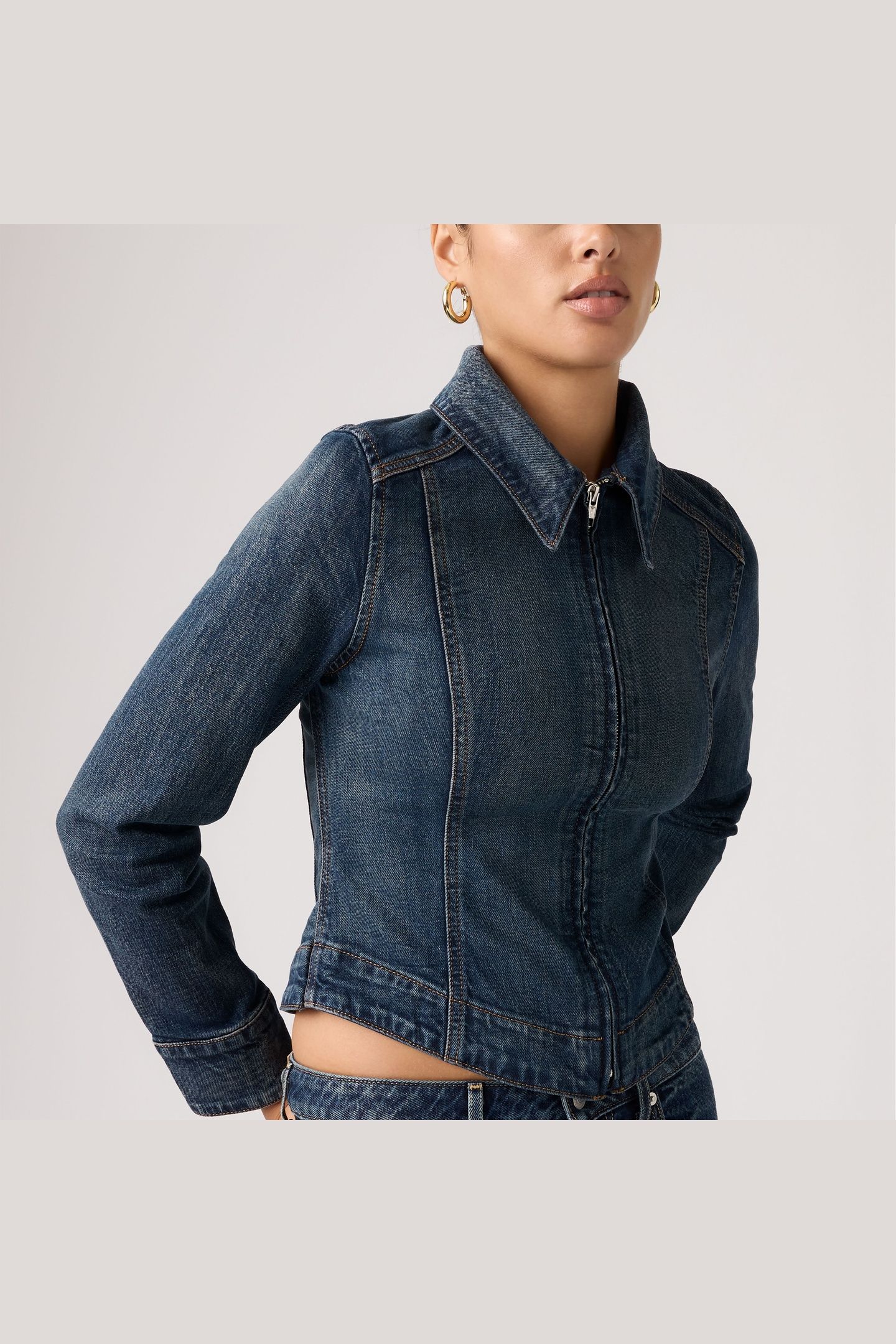 STRETCH FITTED TRUCKER JACKET 5