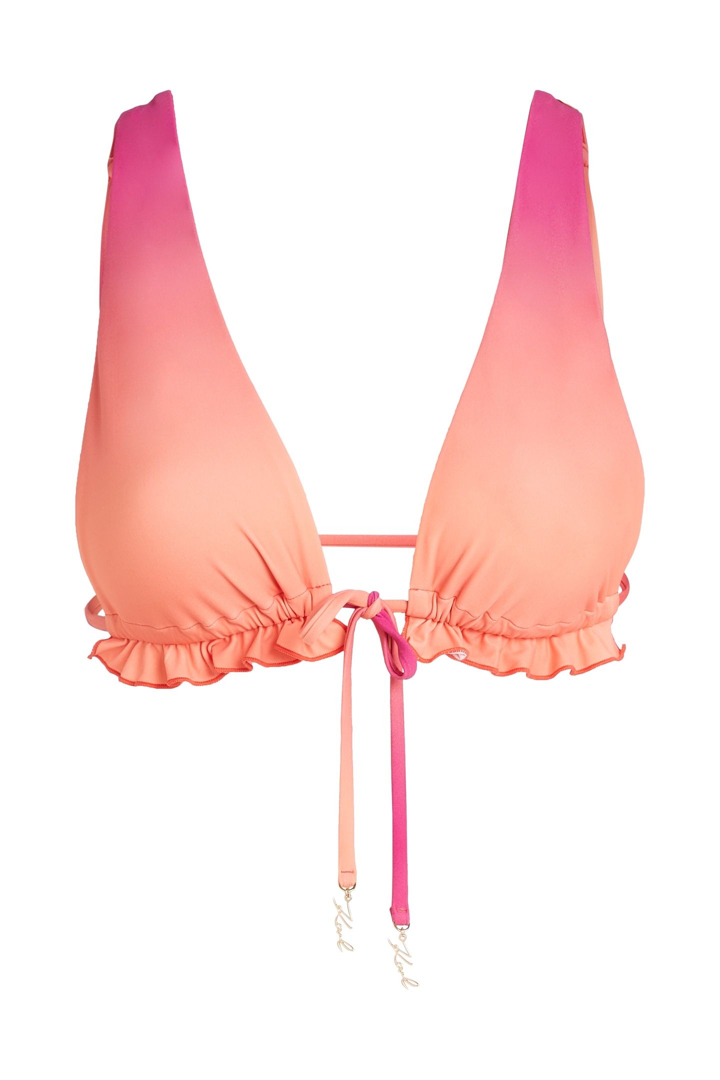 PRINTED PLUNGE TRIANGLE TOP OMBRE HIBISCUS -CARMELIA 3