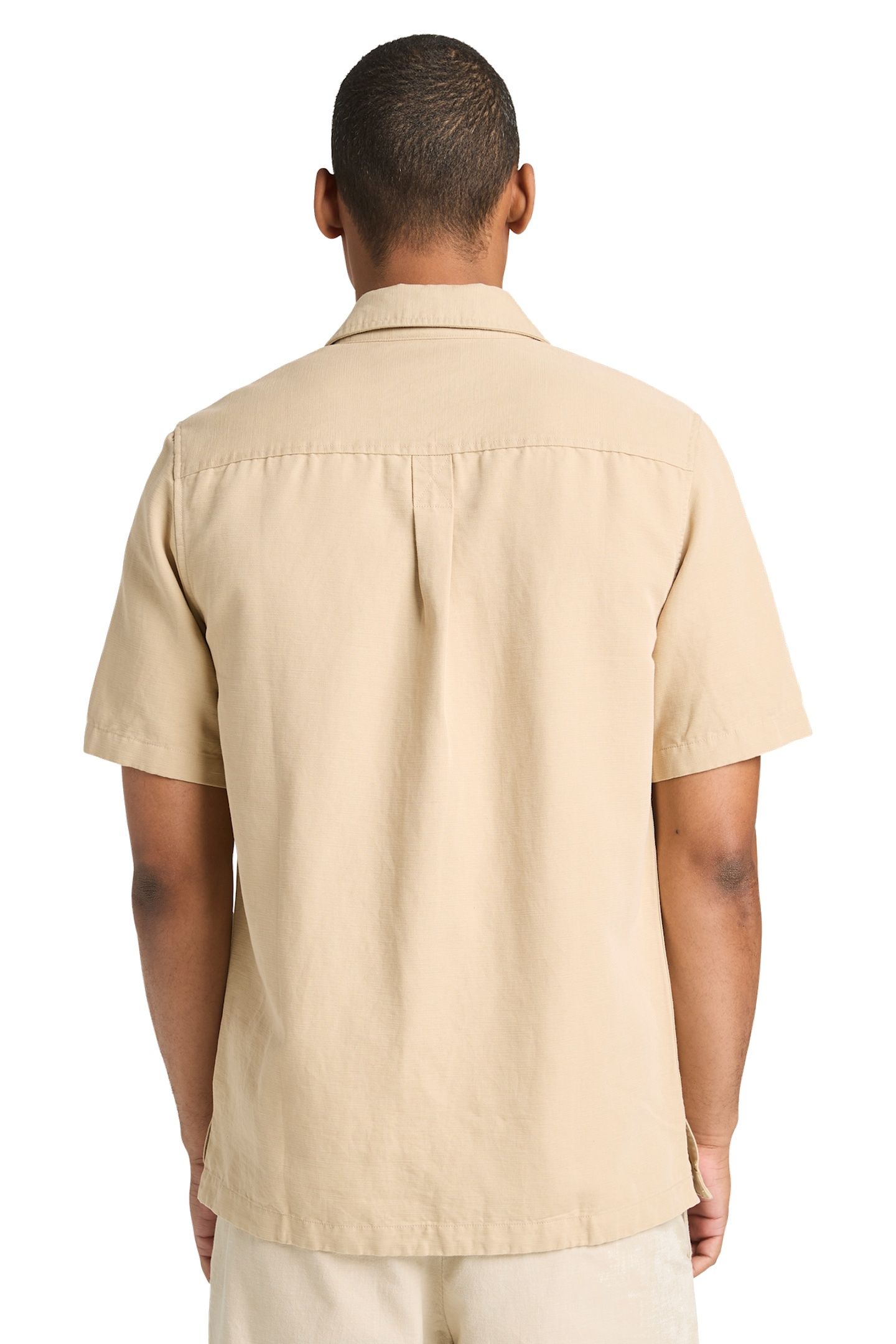 COTTON LINEN SS UTILITY OVERSHIRT MEDIUM BEIGE 3