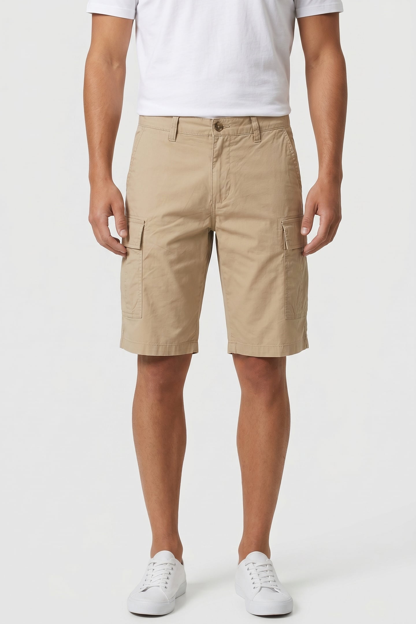 TWILL CARGO SHORT MEDIUM BEIGE 2