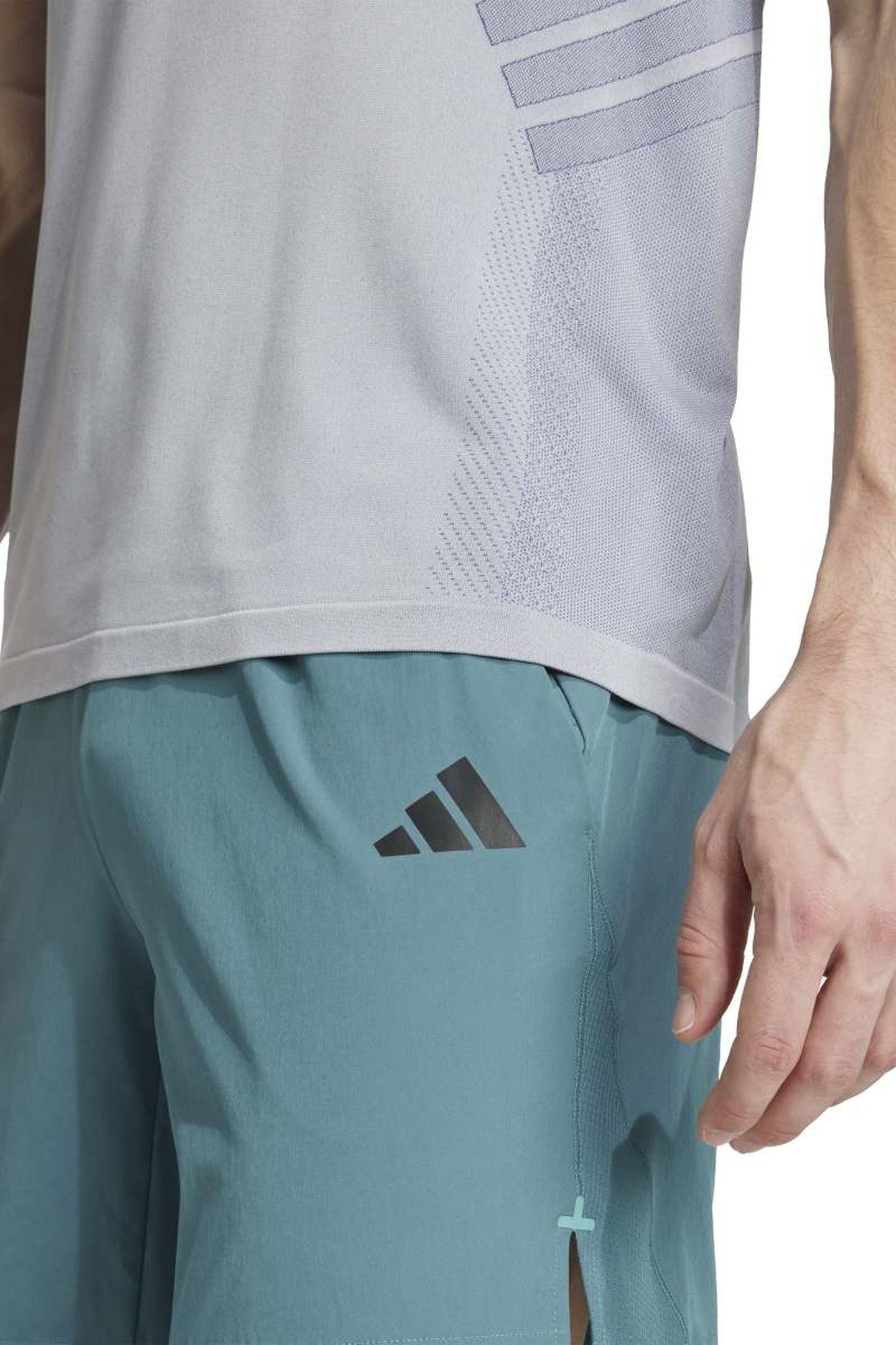 UNISEX PERFORMANCE GYM+ SHORTS PRELOVED TEAL 4