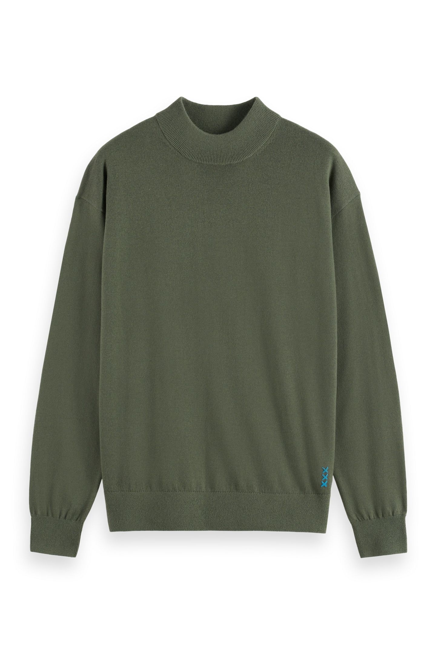 DROPPED SHOULDER MOCK NECK PULLOVER THYME 1