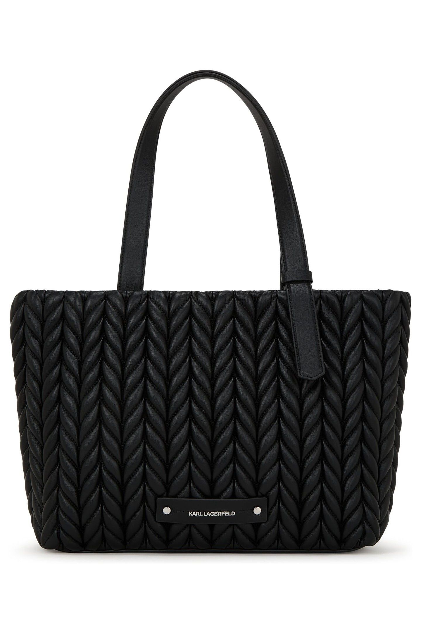 K/WEAVE MEDIUM TOTE BLACK-NICKEL 1