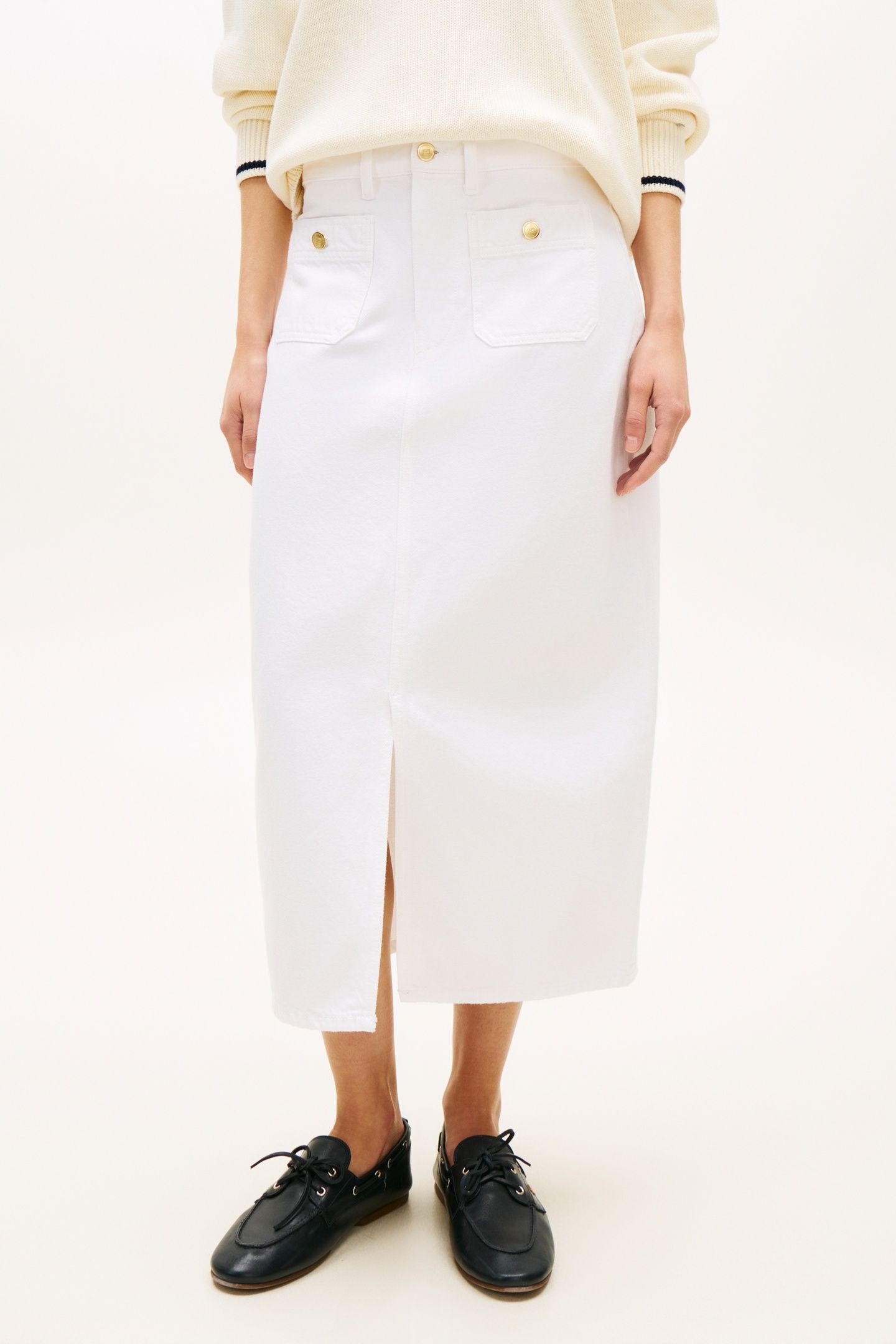 DENIM WHITE MIDI STRAIGHT JEANS OPTIC WHITE 2