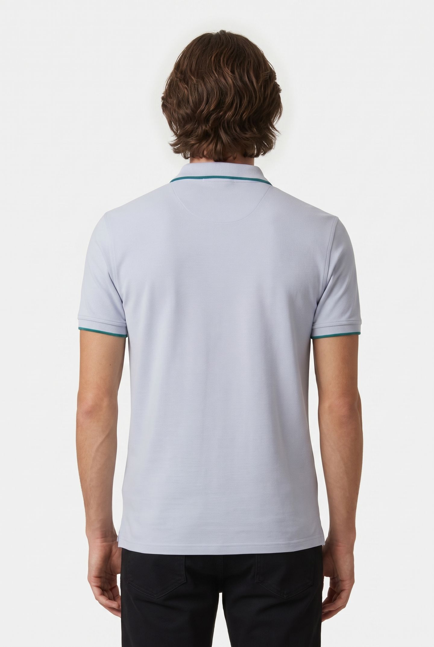 SLIM FIT POLO ZEB BADGE GREY 2