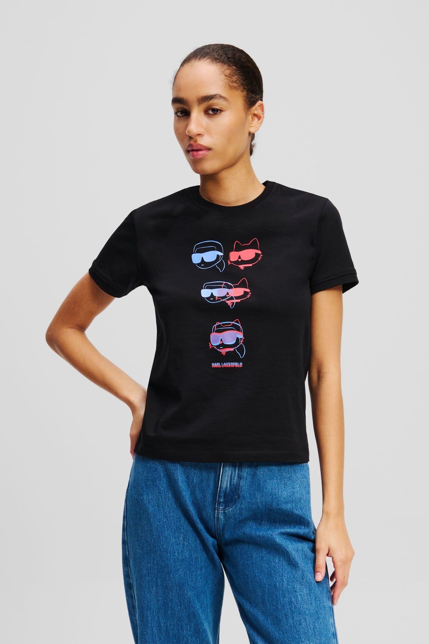 IKON COLOUR FITTED T-SHIRT BLACK 1