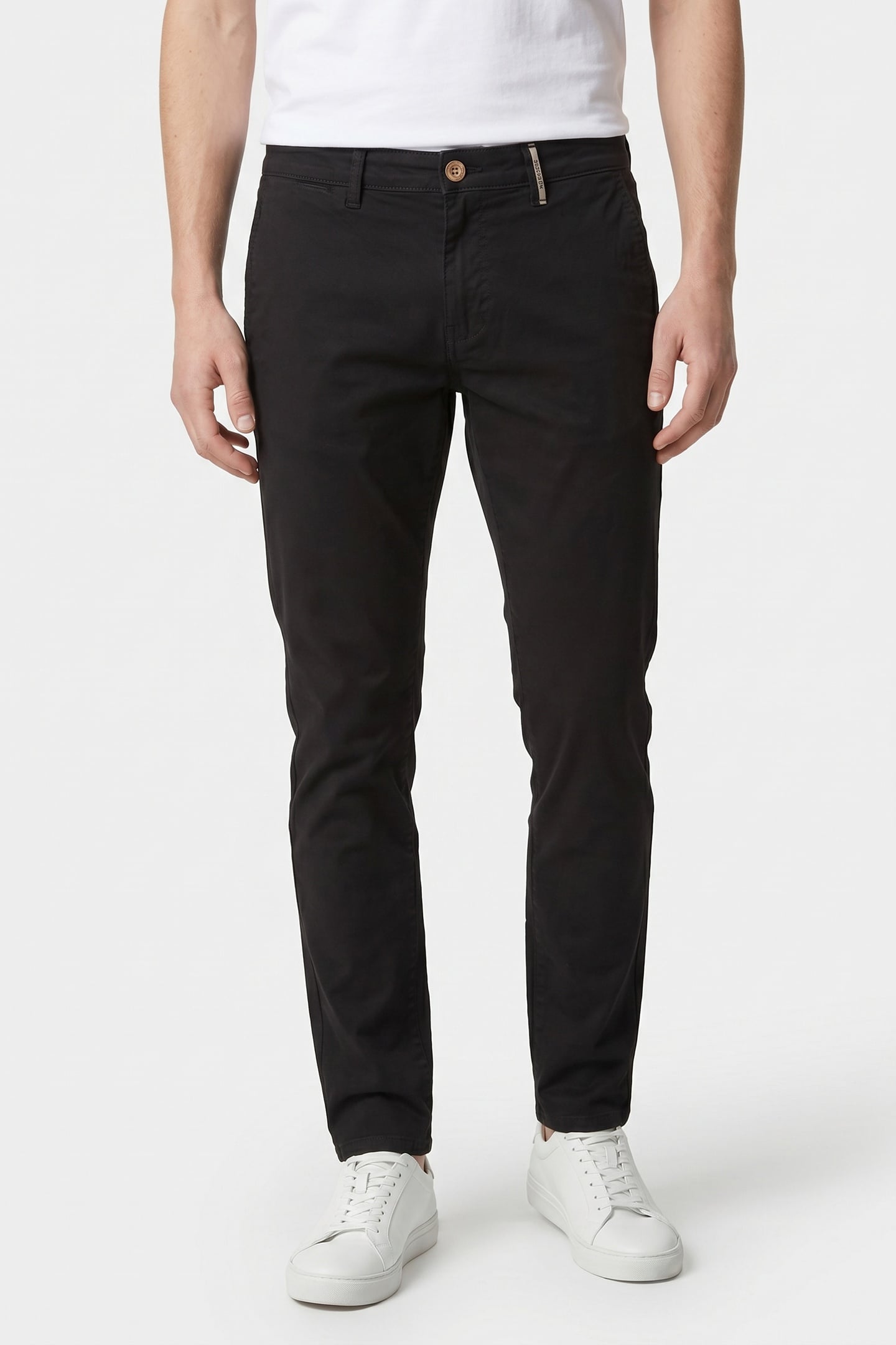 PANTS STRETCH GARMENT DYED BLACK 1