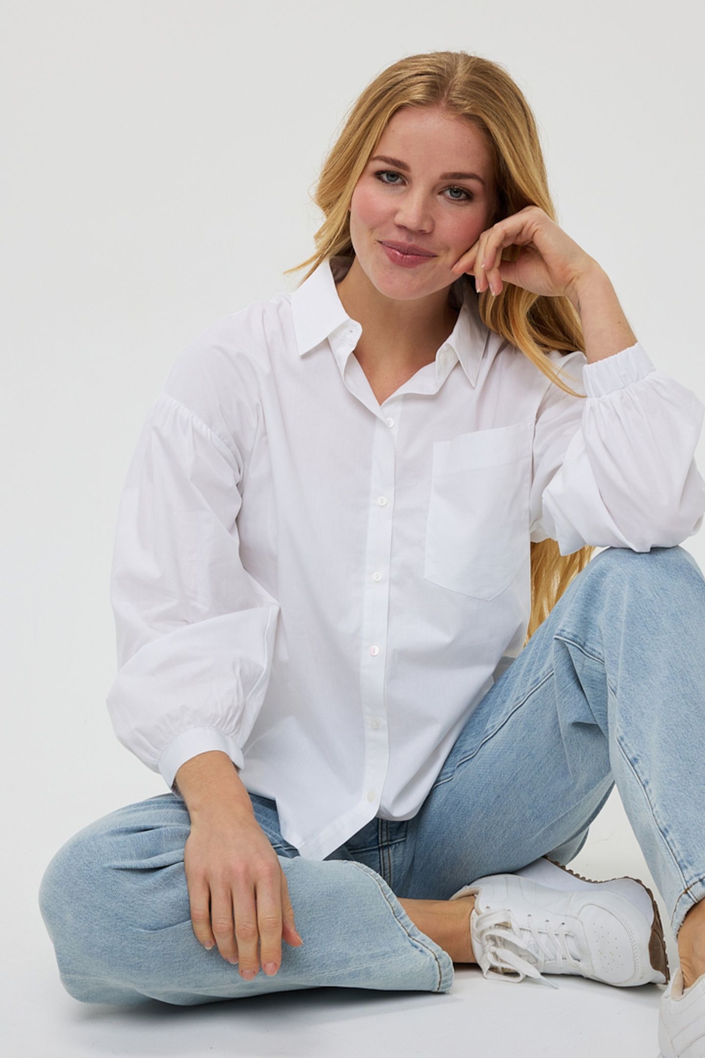 BLOUSE OVERSIZED POPLIN OFF WHITE 4