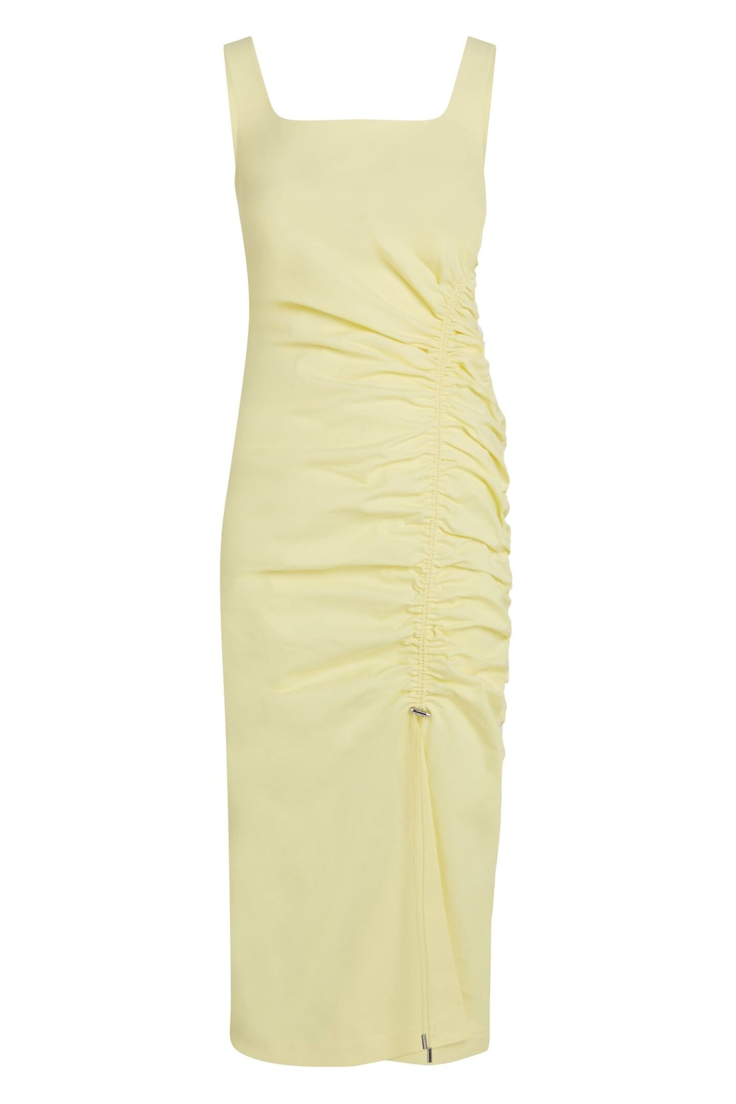 GATHERED STRETCH DRESS ELFIN YELLOW 4