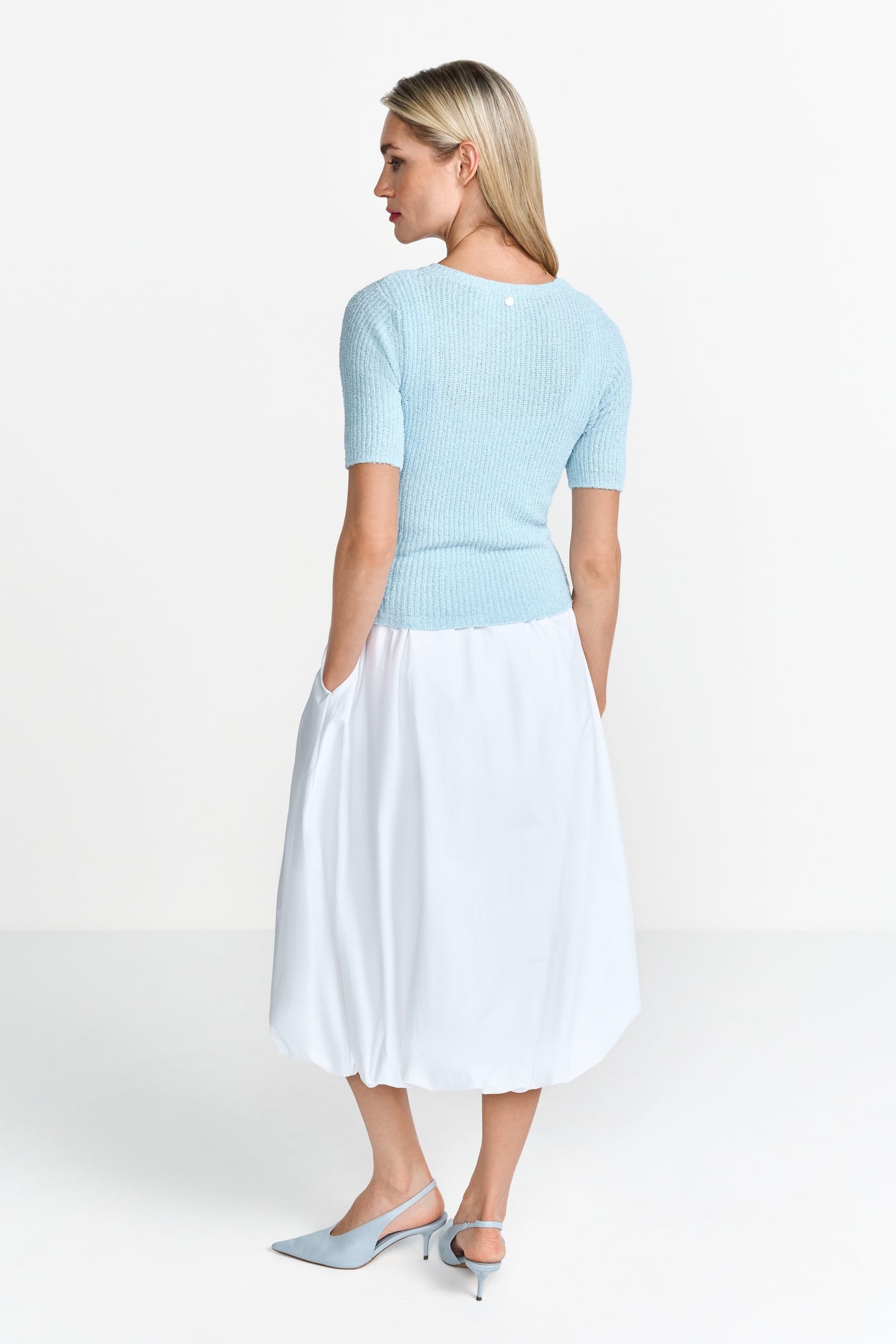 STRUCTURED TOWELLING SHORT SLEEVE CLEAR SKY 3
