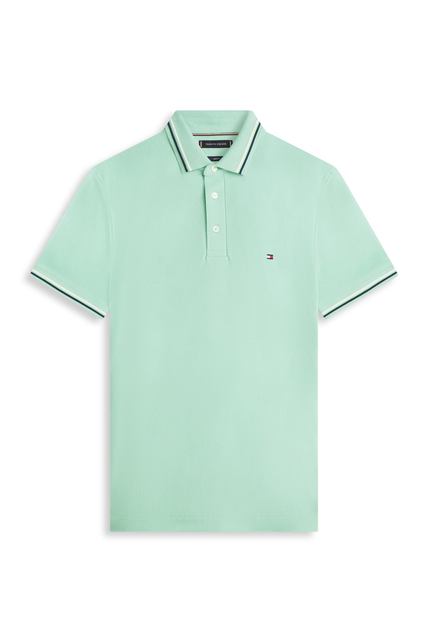 TIPPED SLIM FIT POLO CRUSHED MINT 4