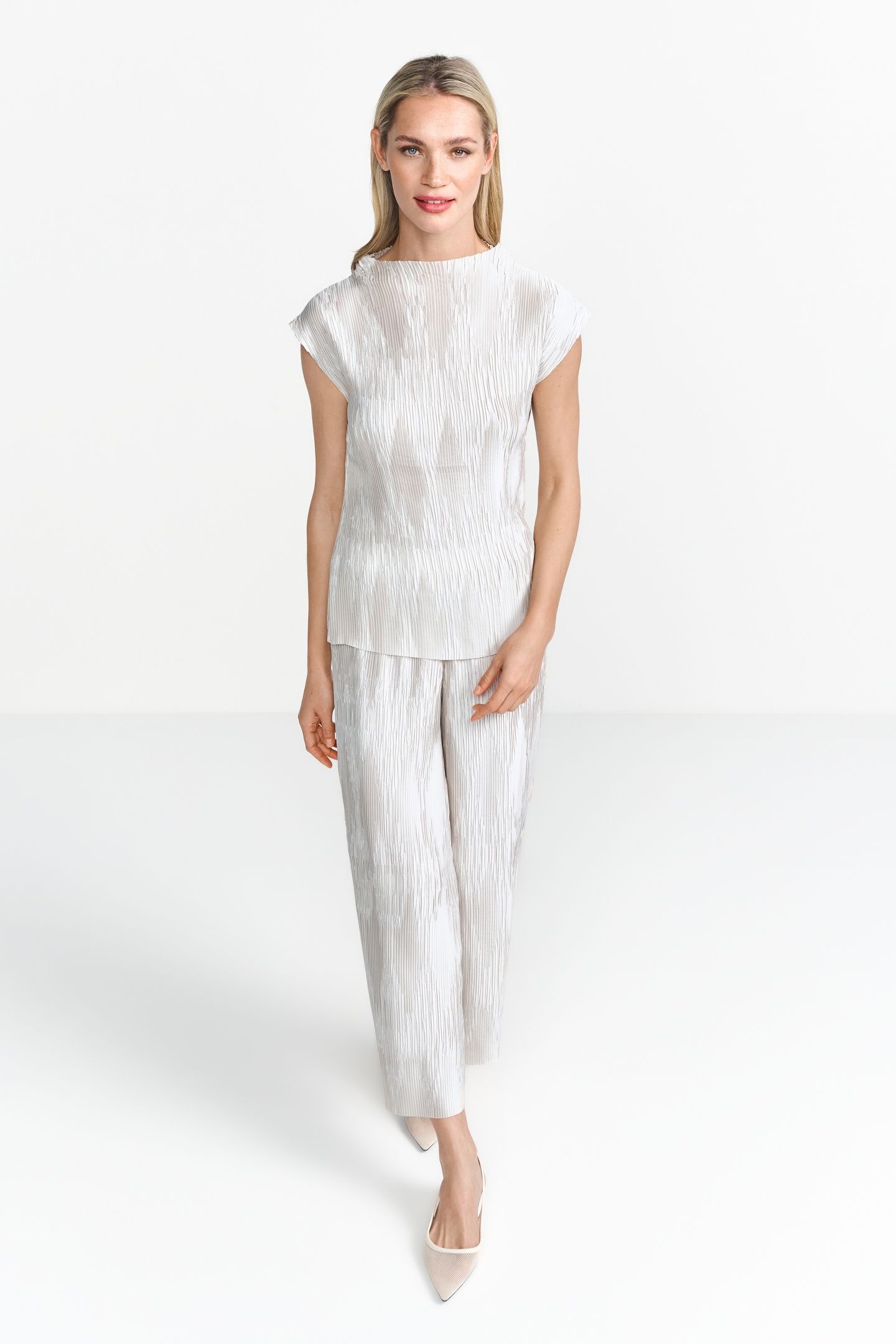 BLOUSE DOUBLED BACK YOKE PEARL WHITE 1
