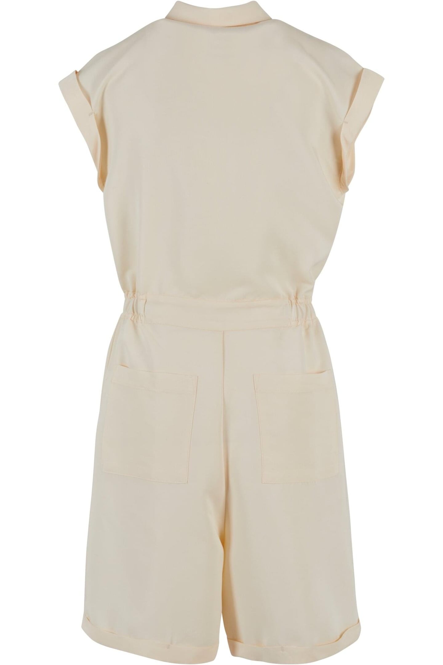 LADIES VISCOSE TWILL JUMPSUIT WHITESAND 2