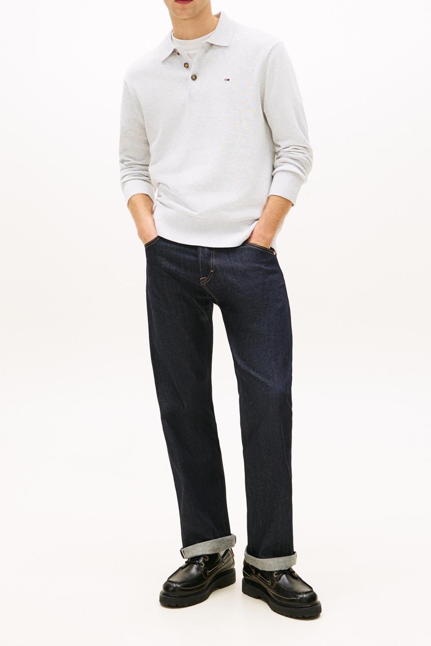 TJM SLIM ESSENTIAL PULLOVER SWEATER ICE GREY HEATHER 2