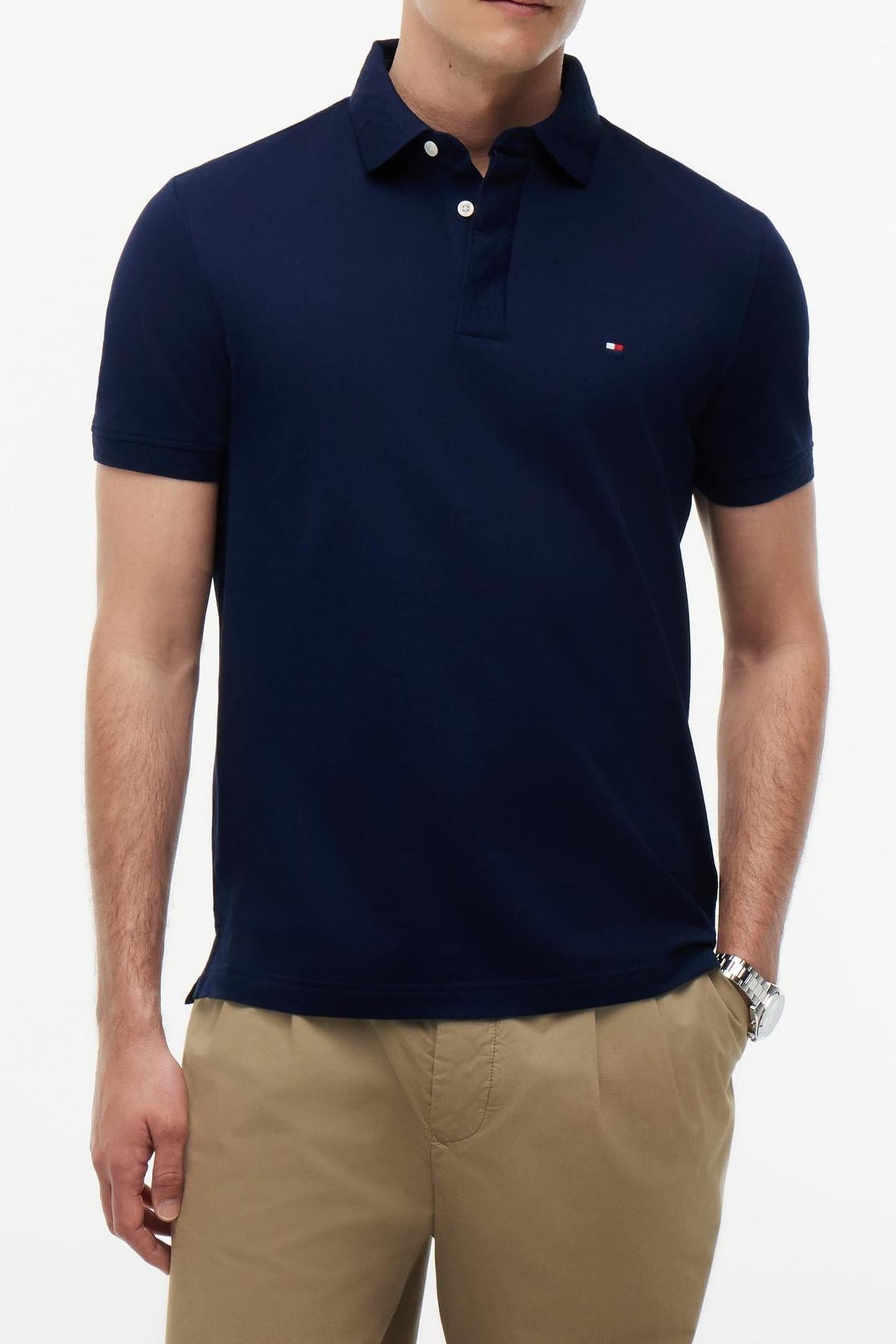 JACQUARD POLO CARBON NAVY 1