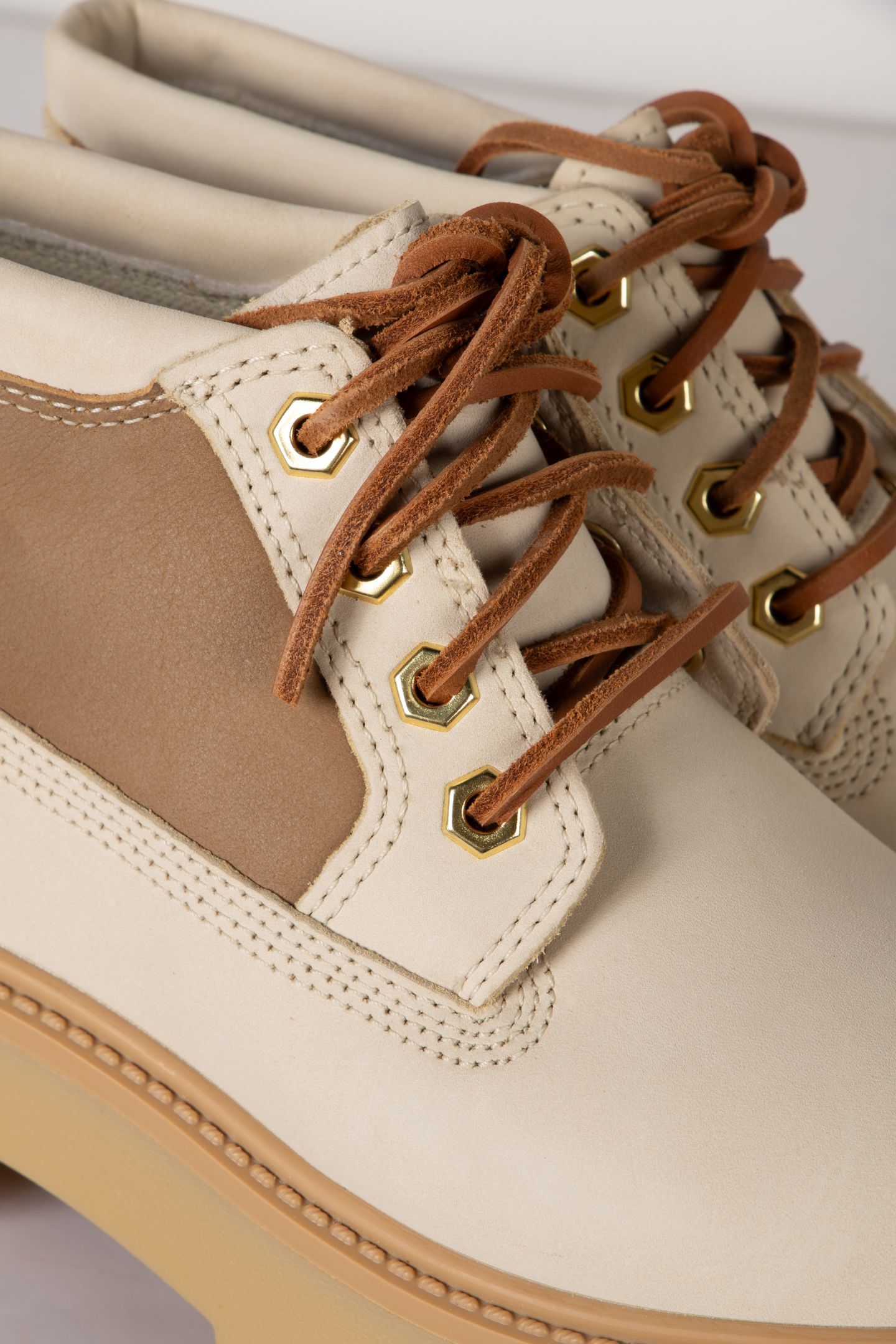 MID LACE UP WATERPROOF BOOT LIGHT BEIGE 5