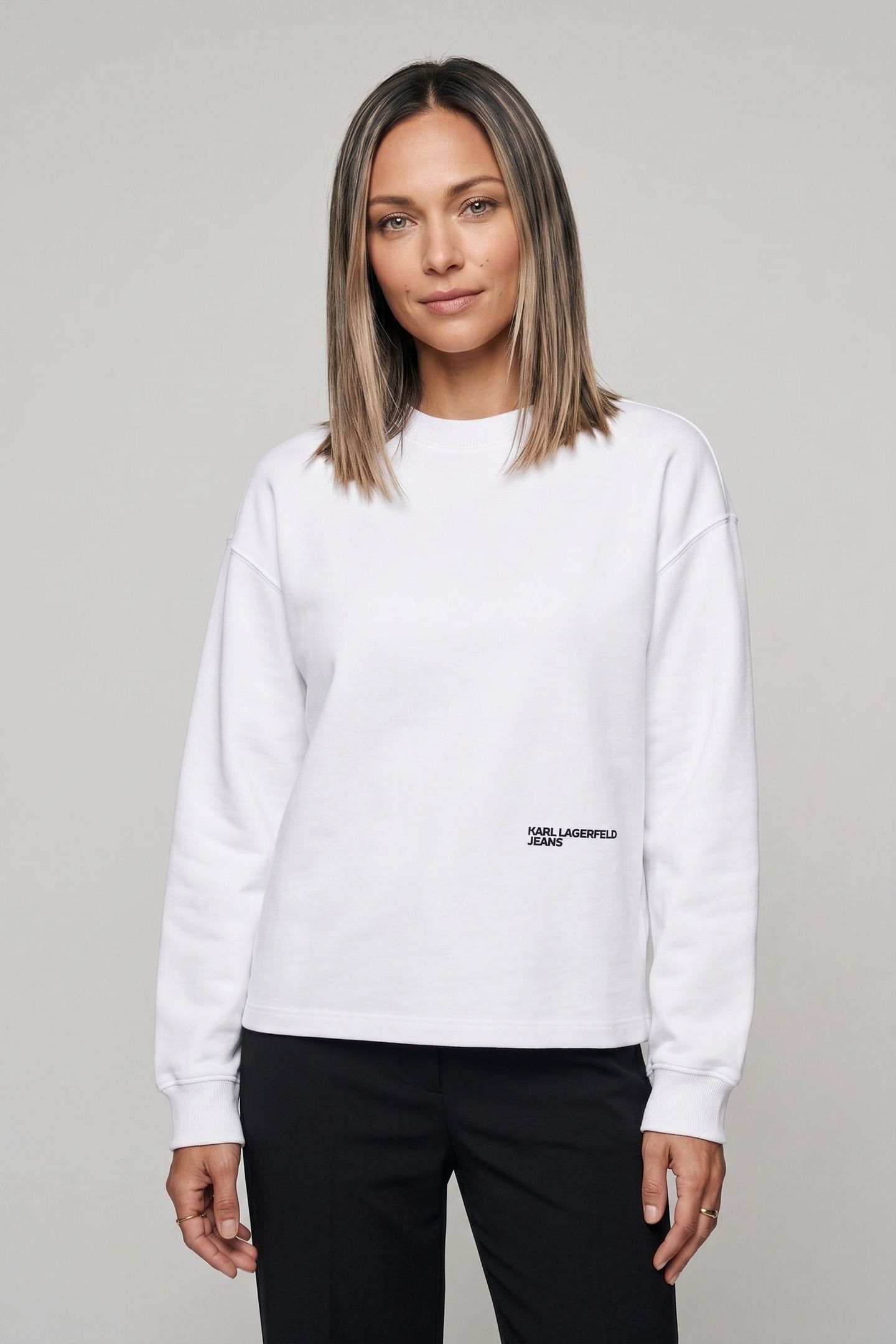 KLJ RELAXED KARL SWEAT WHITE 1