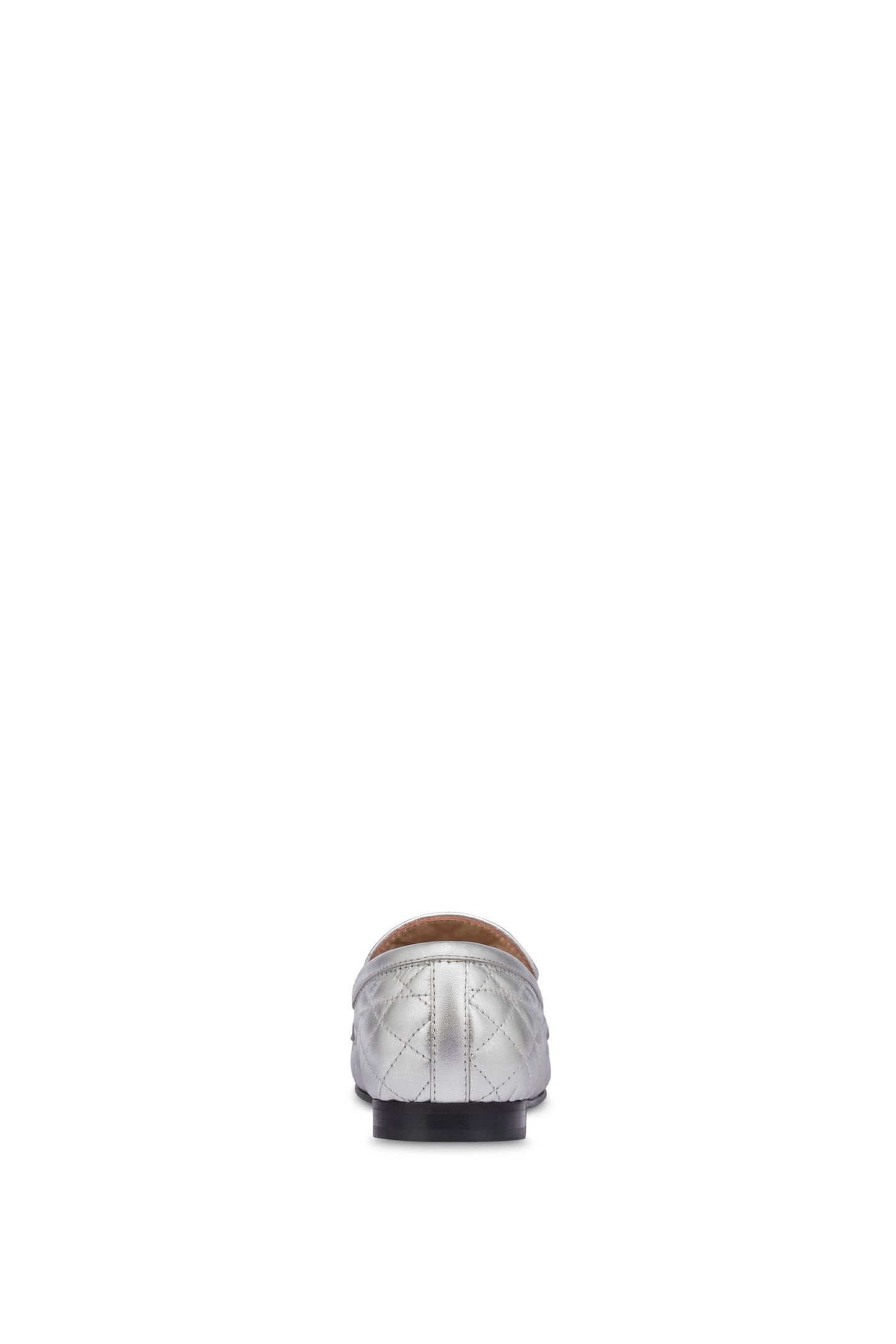 LAMINATED NAPPA LEATHER LOAFERS SILVER 3