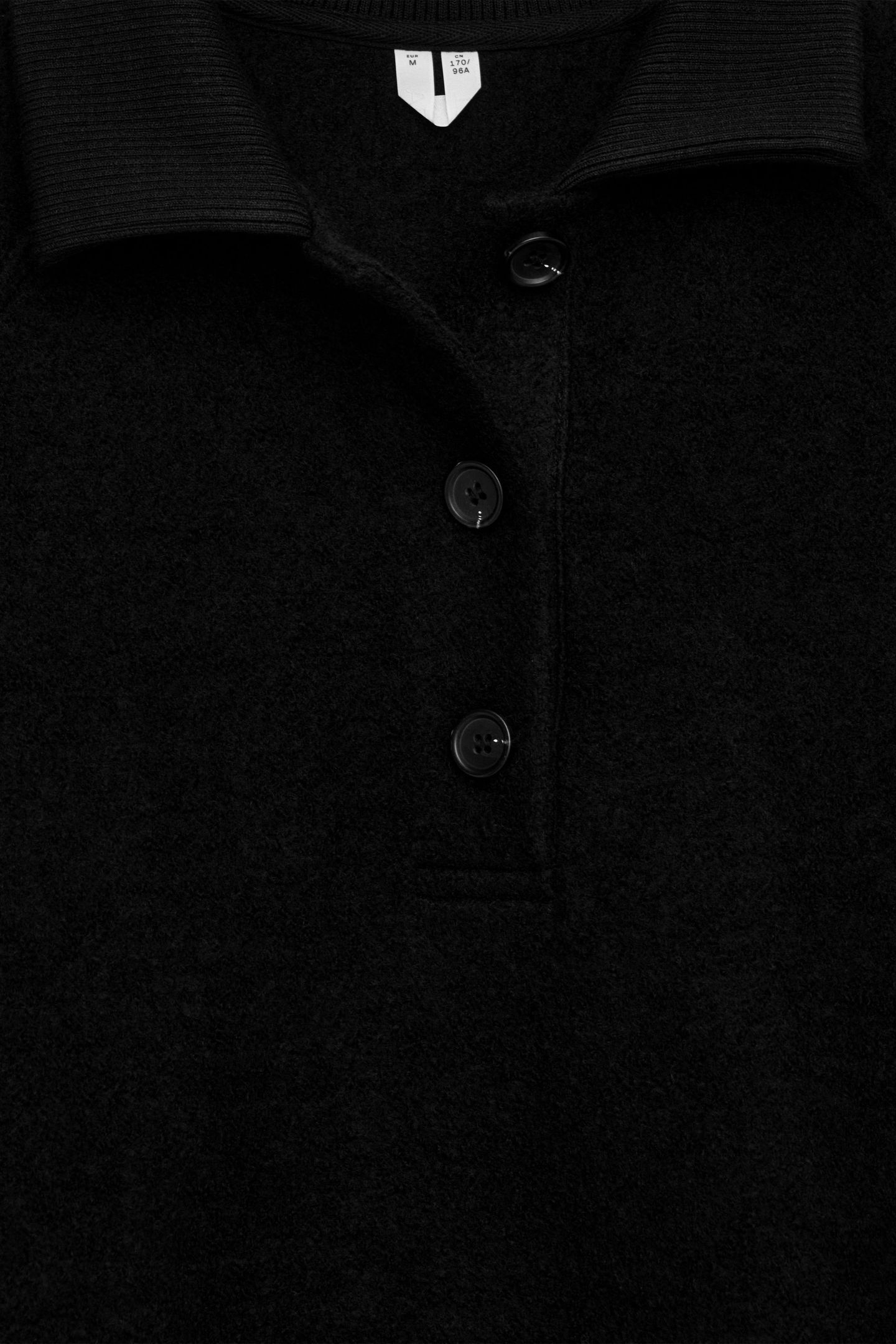 BODIL BOILED WOOL POLO BLACK 4