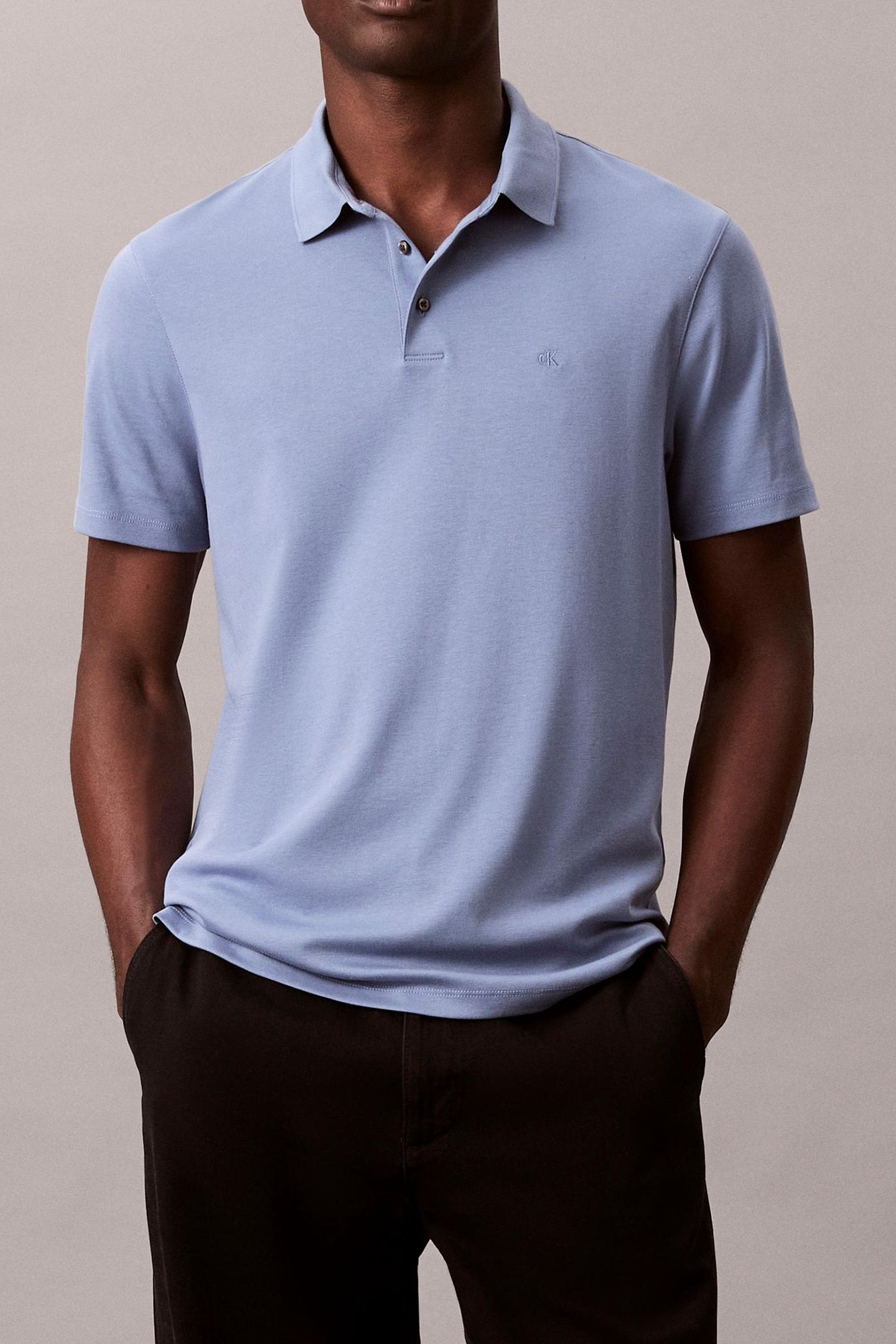 SS SUPIMA CHEST EMB TEE DUSTY SAILOR BLUE 1