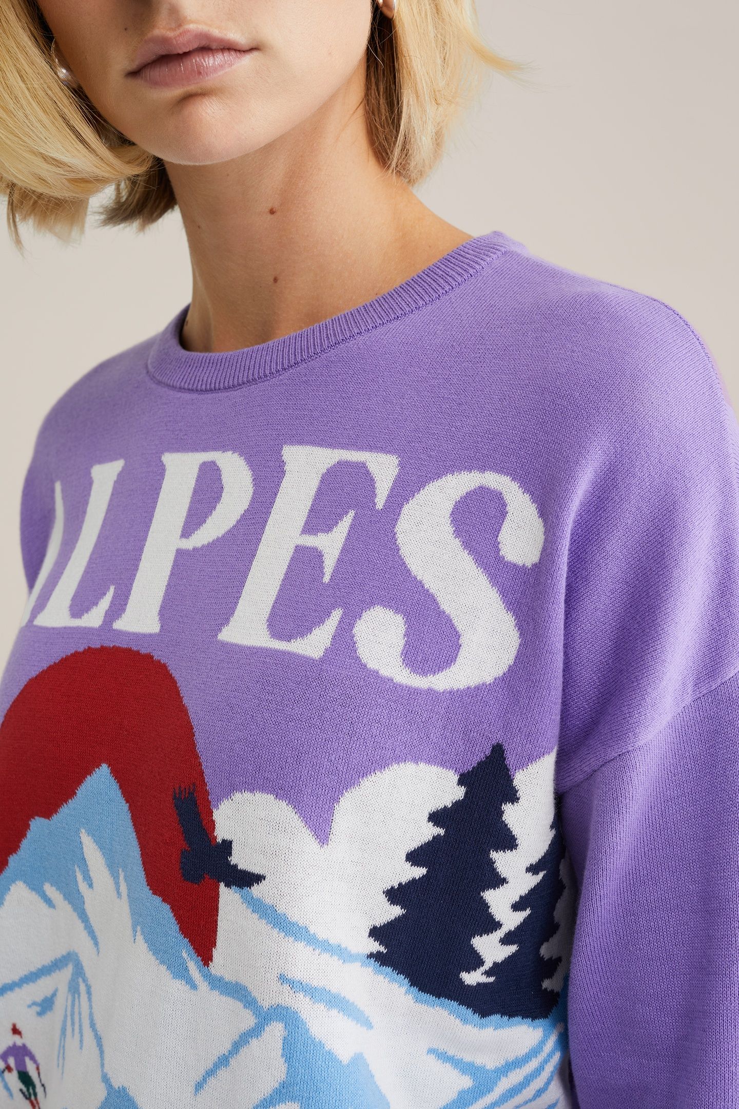 KNITTED PULLOVER PURPLE 5