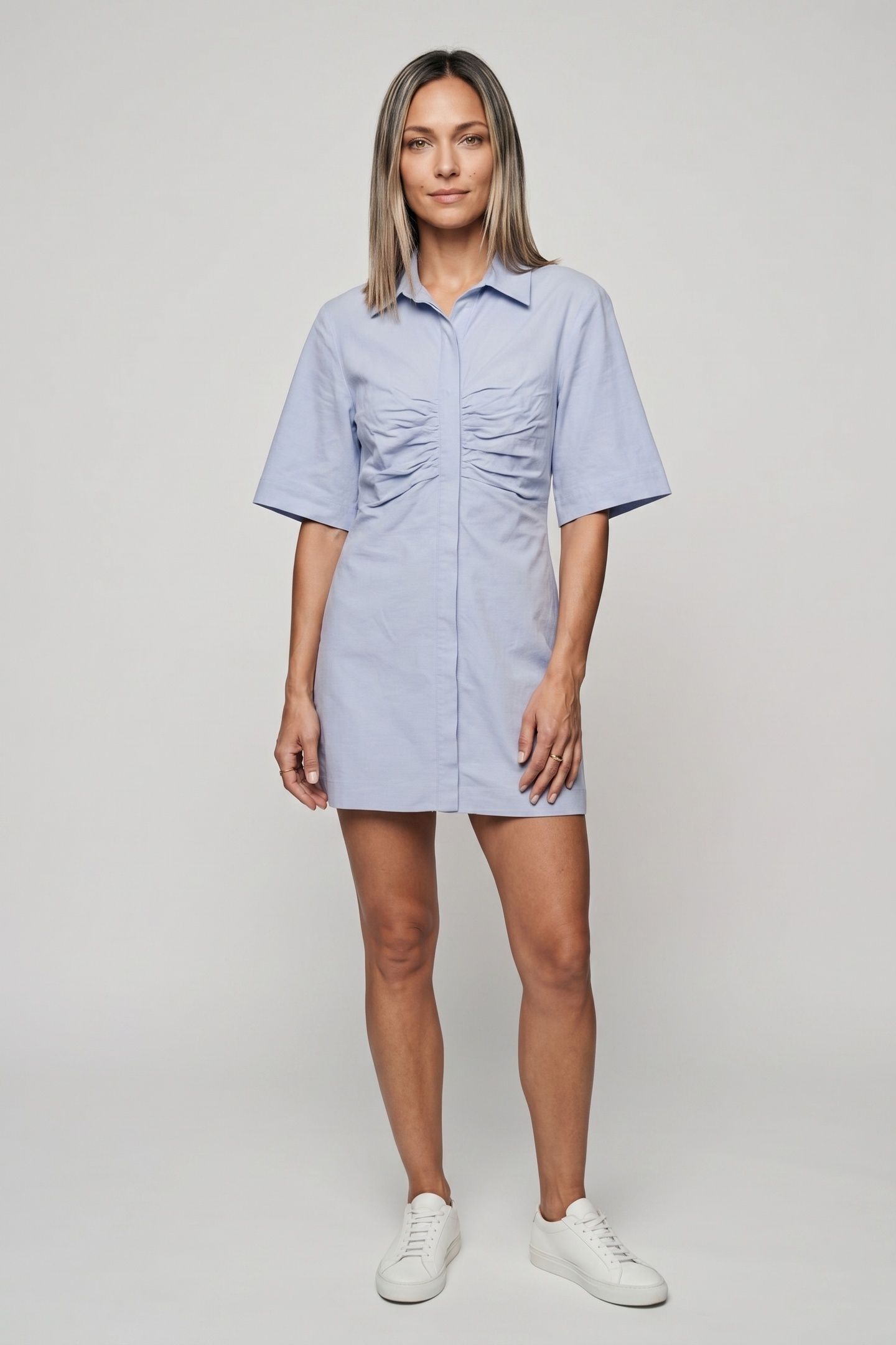 ALLY SHIRT DRESS BLUE 1