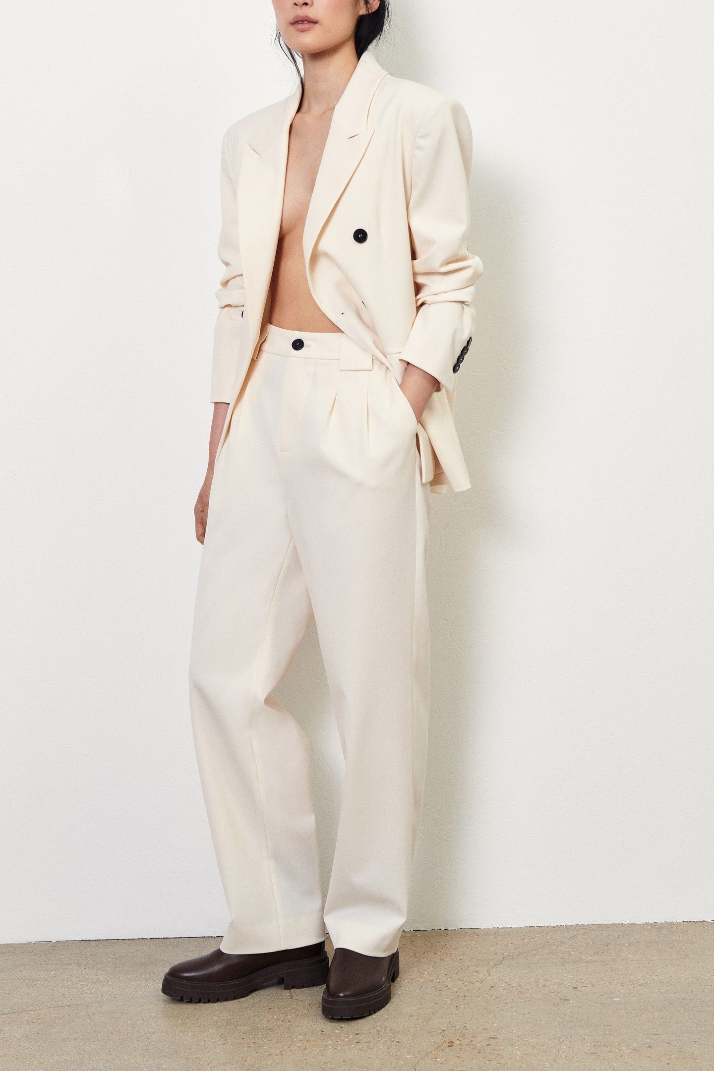 PANTALON TED ECRU 4