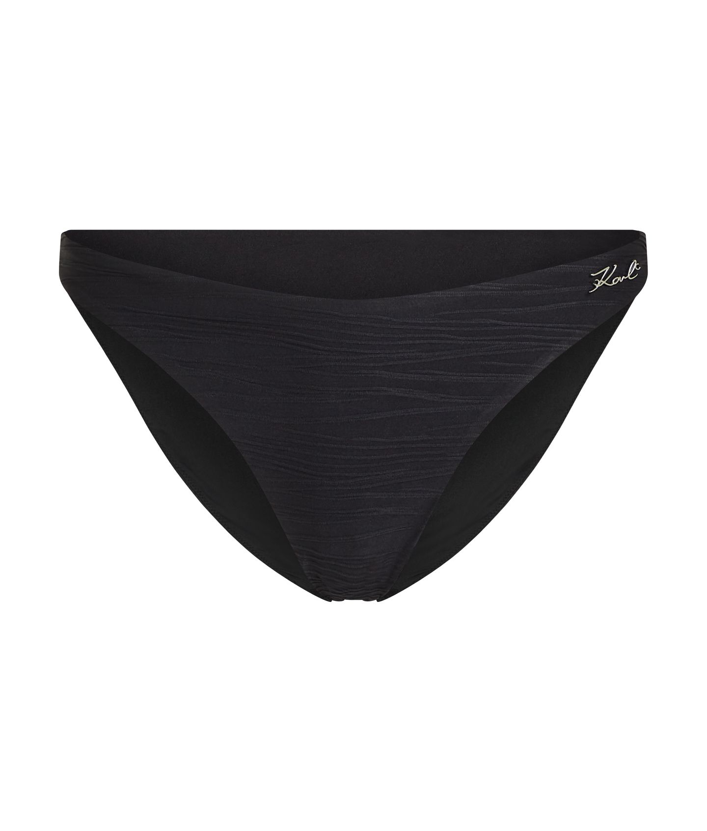 KARL RIB CHEEKY HIGH LEG BLACK 4