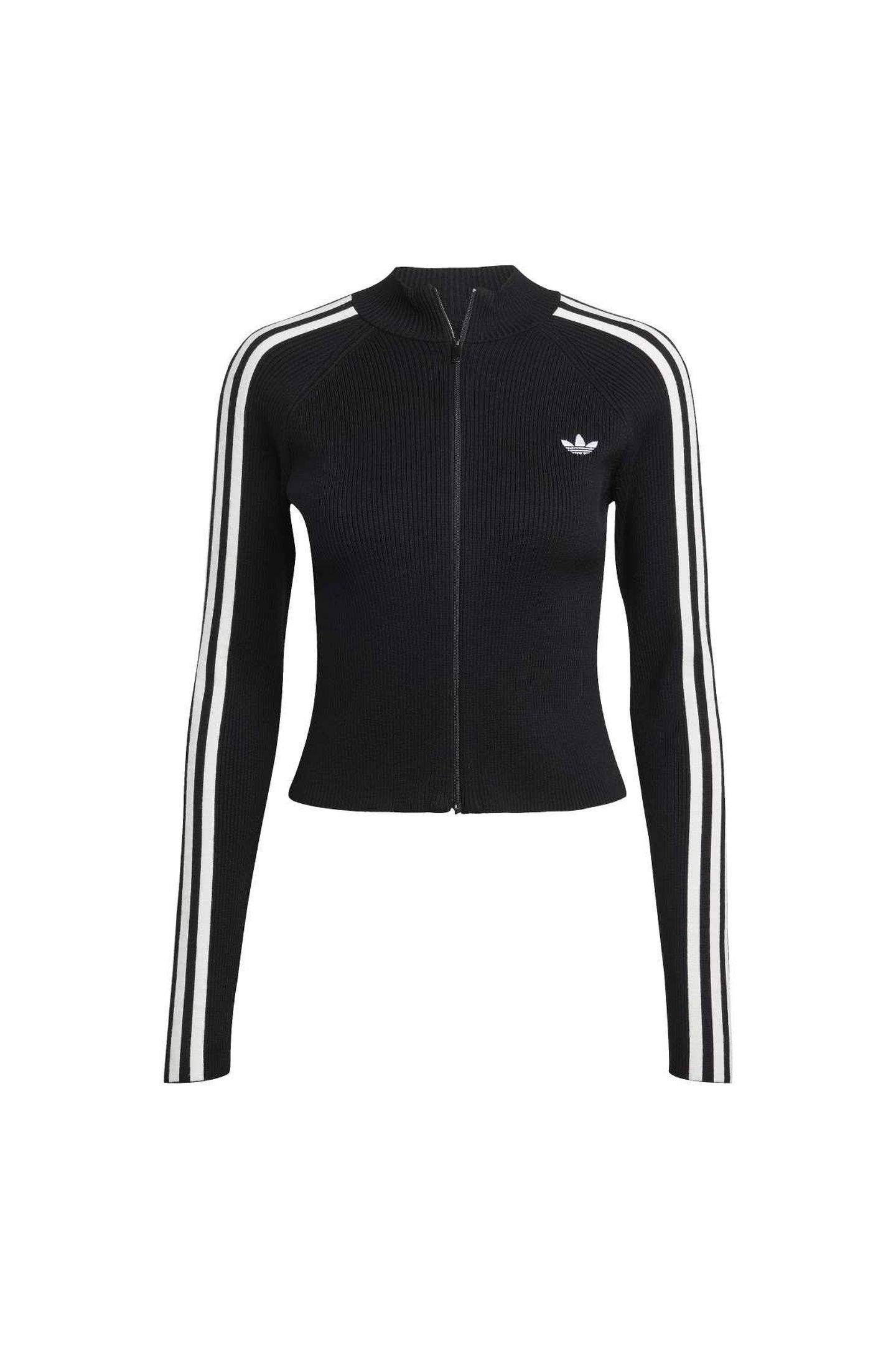 ORIGINALS ADICOLOR 3 STRIPES SLIM KNIT TRACK TOP BLACK 8