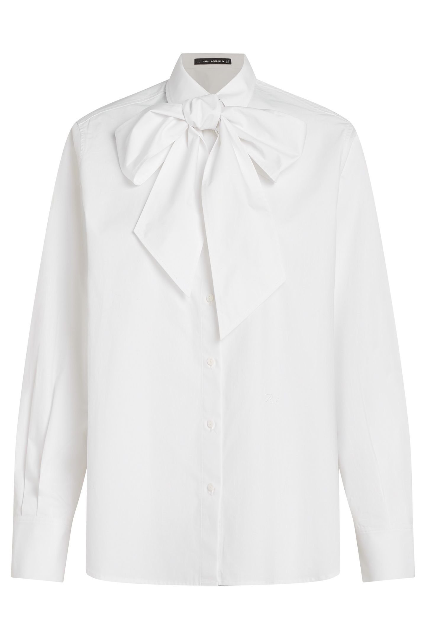 RETRO POPLIN BOW BLOUSE WHITE 5