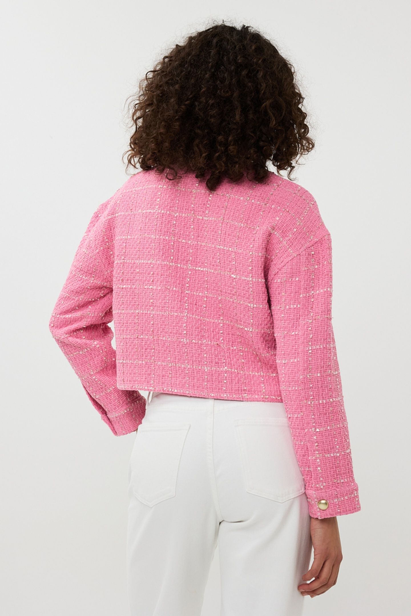 JACKET CROPPED BOUCLE ROSE 4