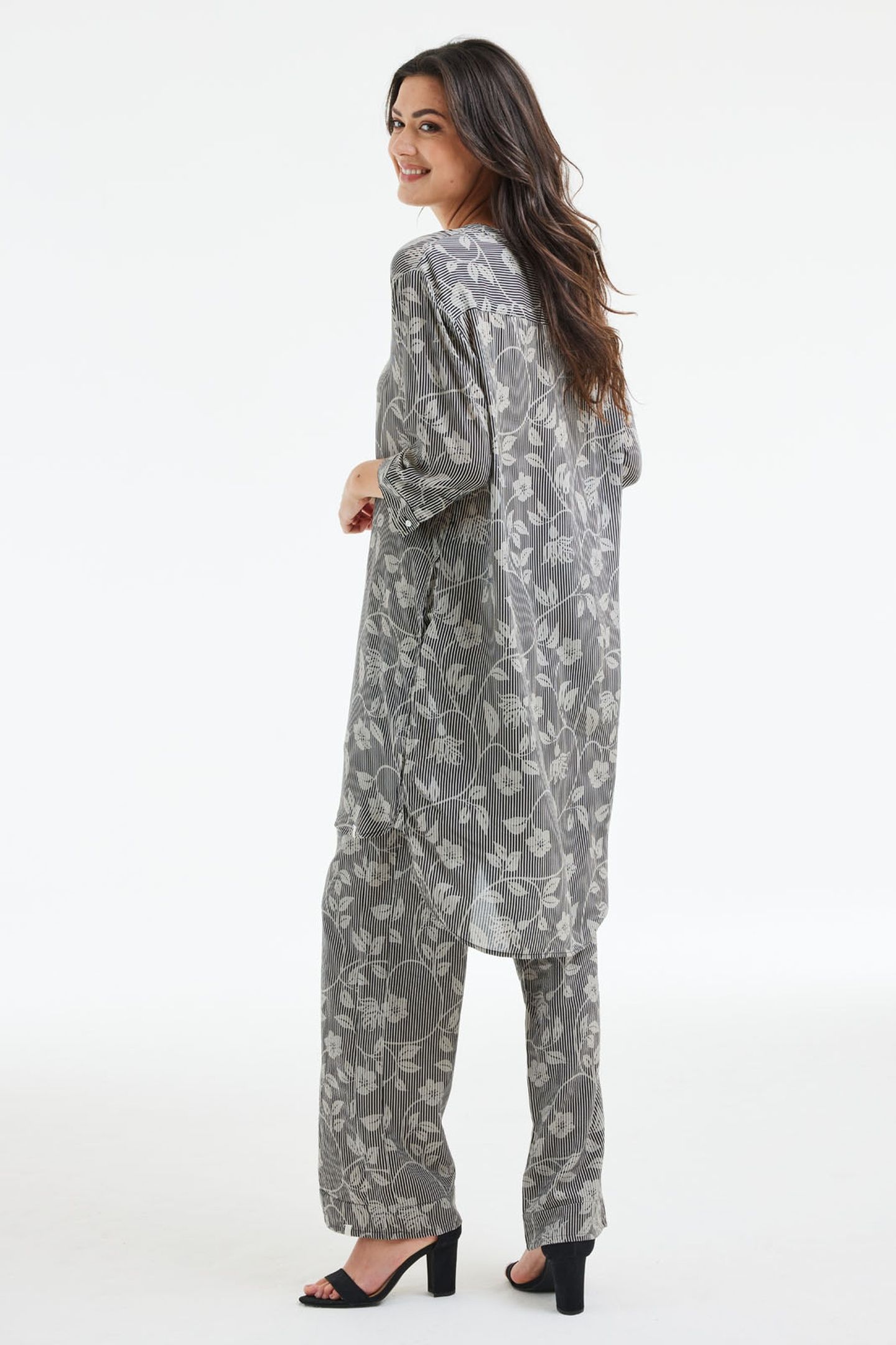 TUNIC DIARY BLACK BLOOM PRINT 2
