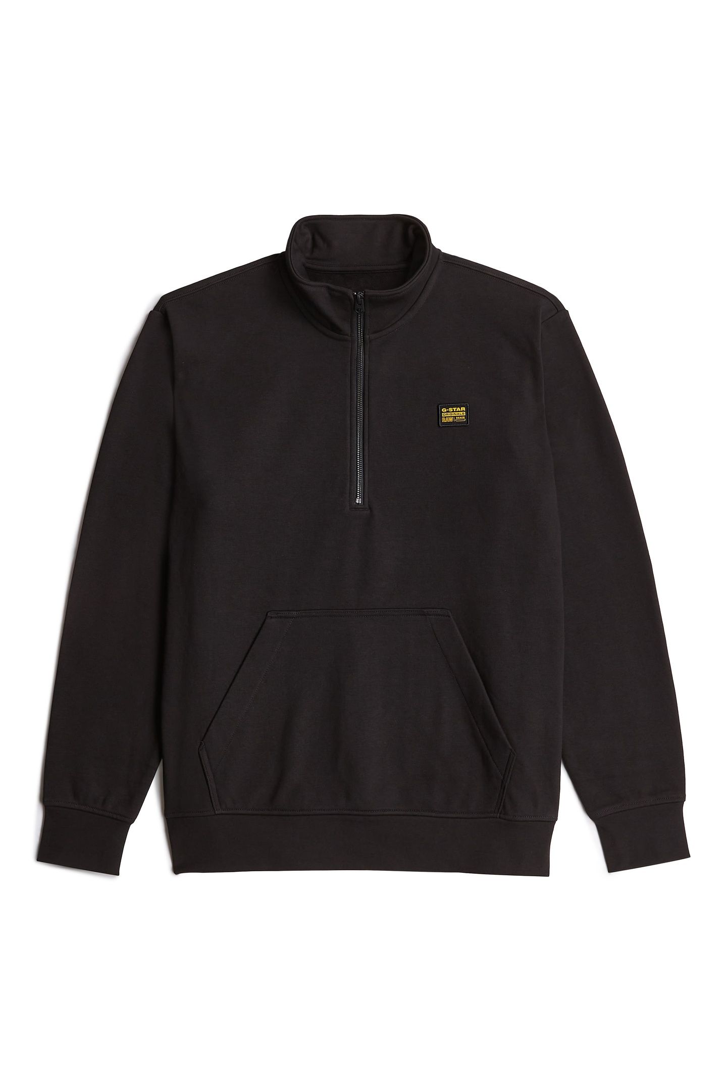 HALF ZIP SWEATER LABEL BADGE BLACK 5