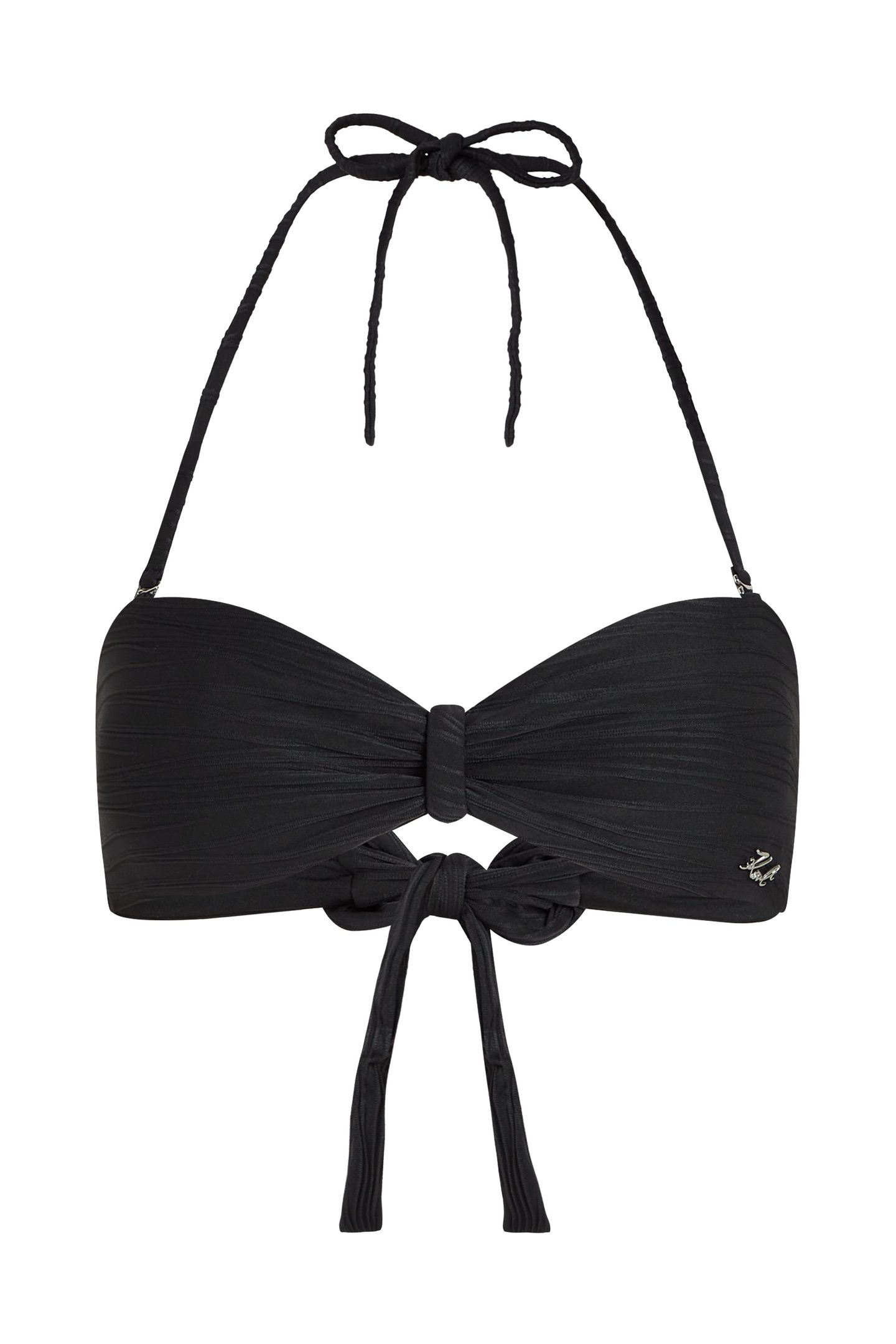 KARL RIB BANDEAU TOP BLACK 6