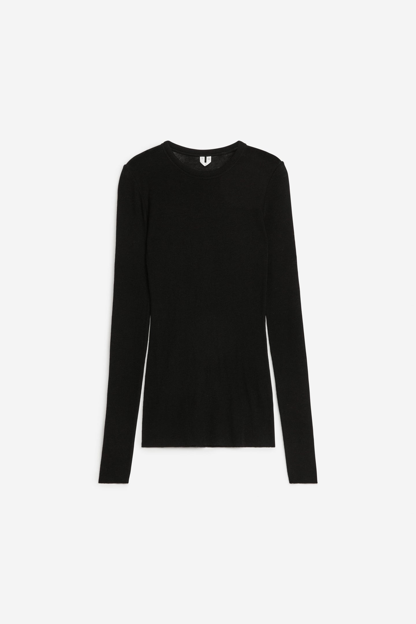 ODDRUN WOOL RIB LS BLACK 3