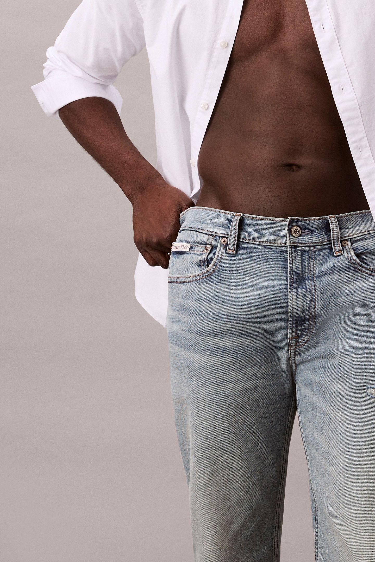 SLIM TAPERED JEANS TATTERED MIRAGE 4