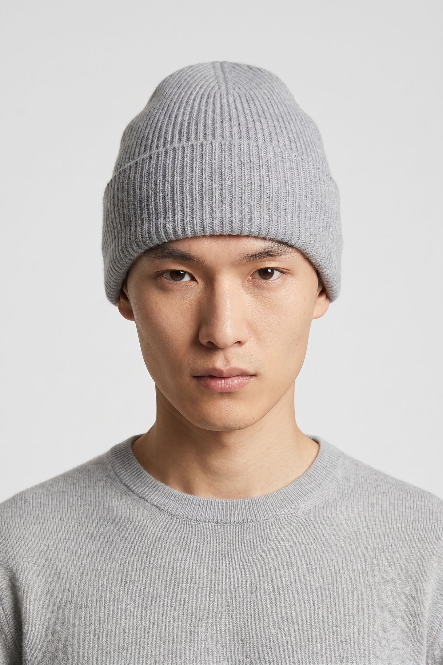 ASPEN MERINO-CASHMERE BEANIE LIGHT GREY 4