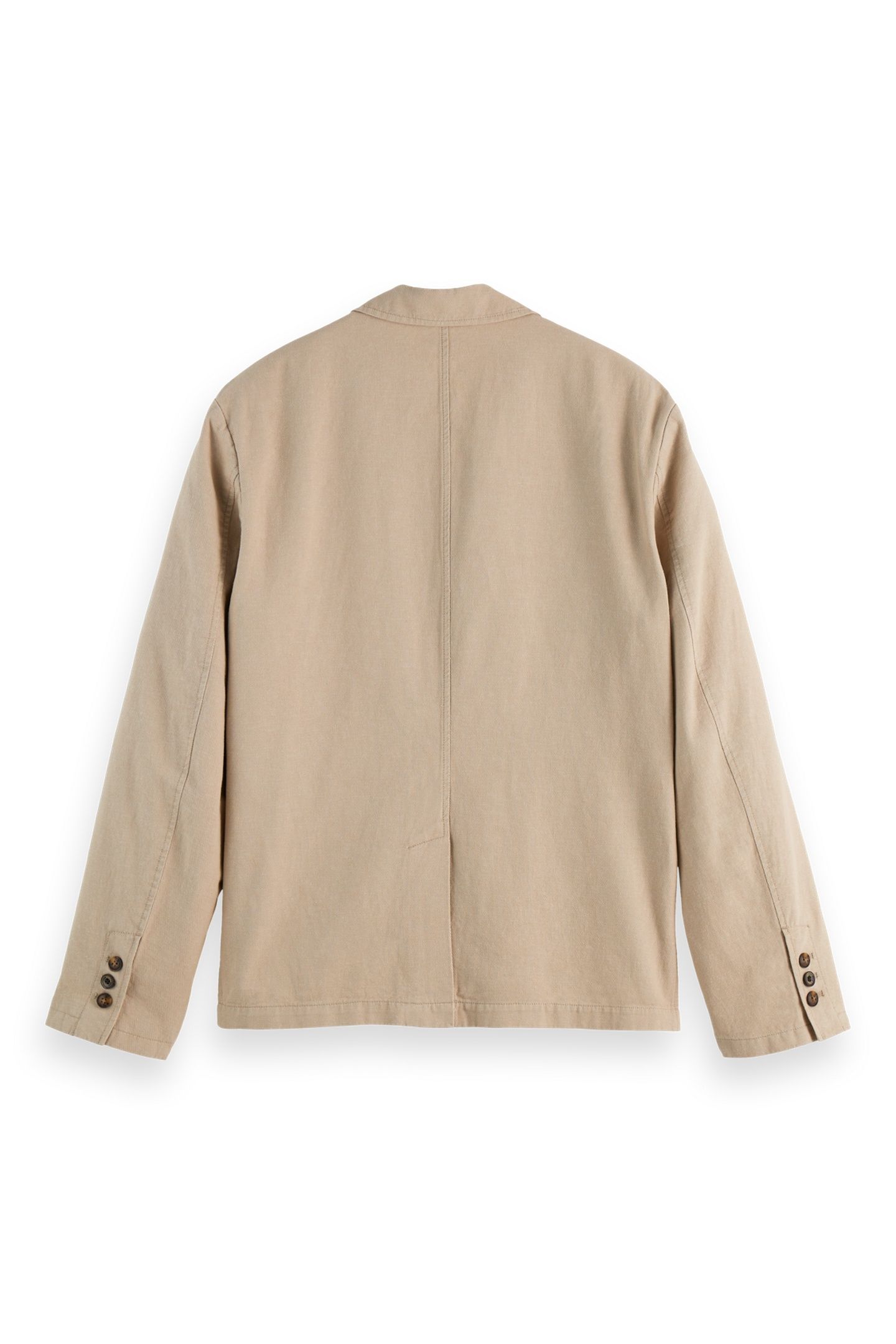 RELAXED-FIT COTTON LINEN TWILL 2-BUTTON BLAZER PLAZA TAUPE 2