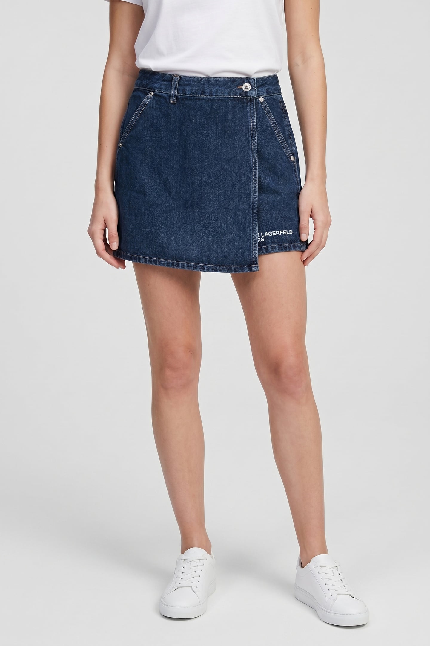DENIM SKORT WASHED DARK BLUE 1