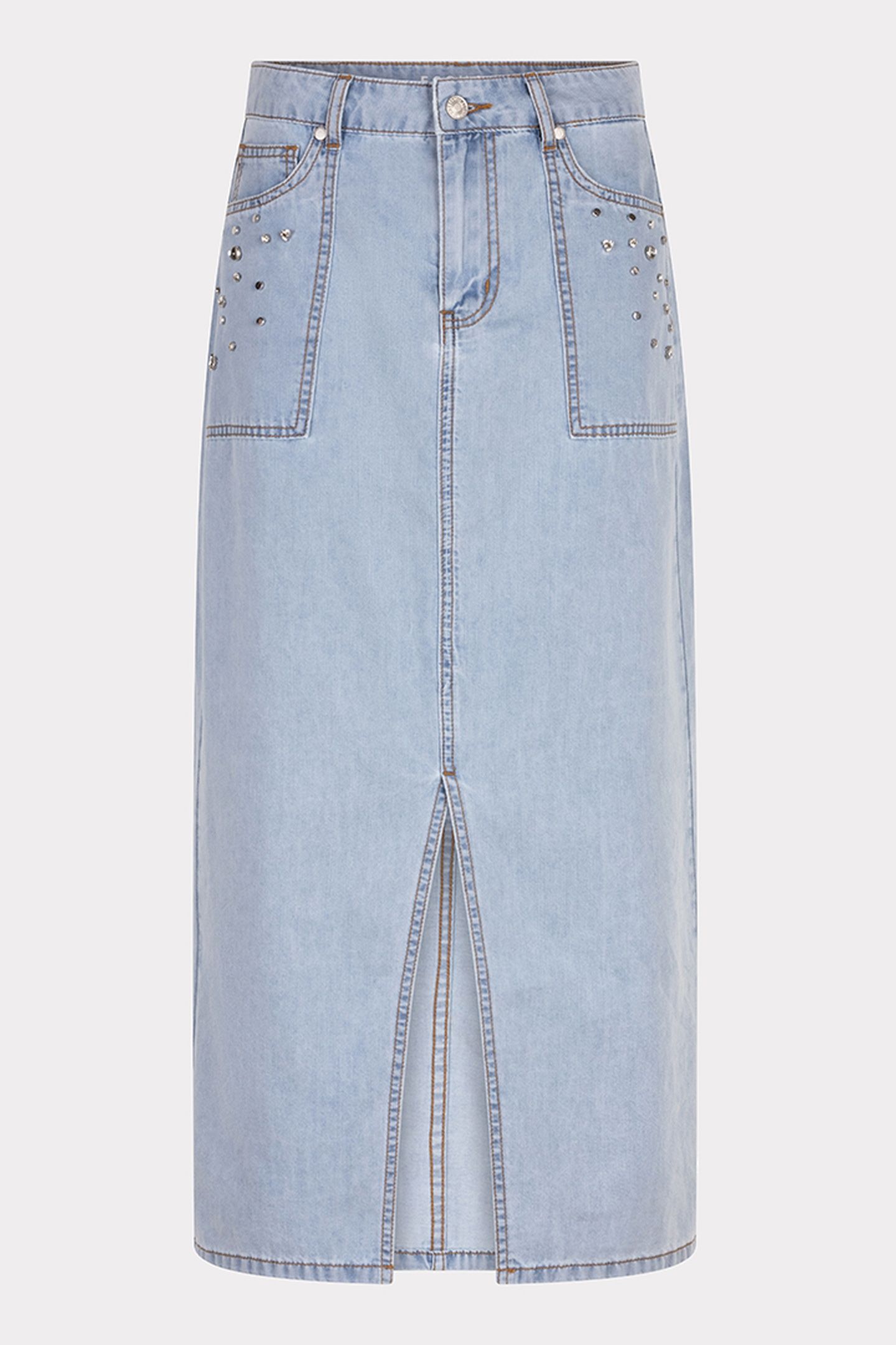 SKIRT MAXI EMBELLISHED JEANS BLUE 3