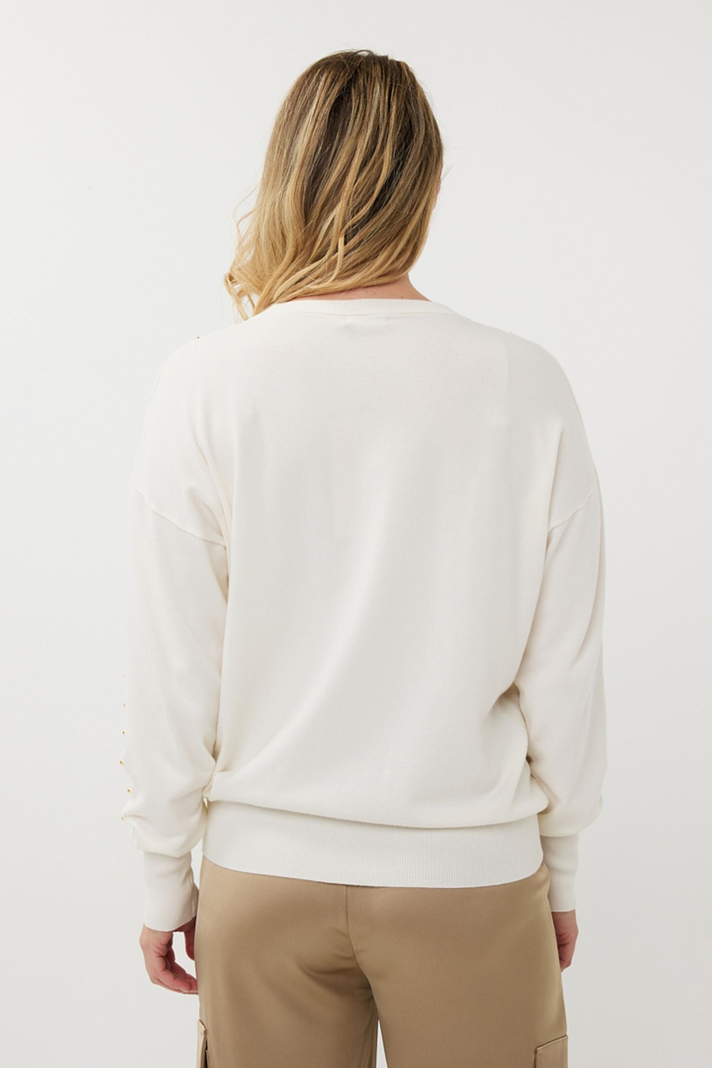 SWEATER OVERSIZED BASIC KNIT OFF WHITE 3
